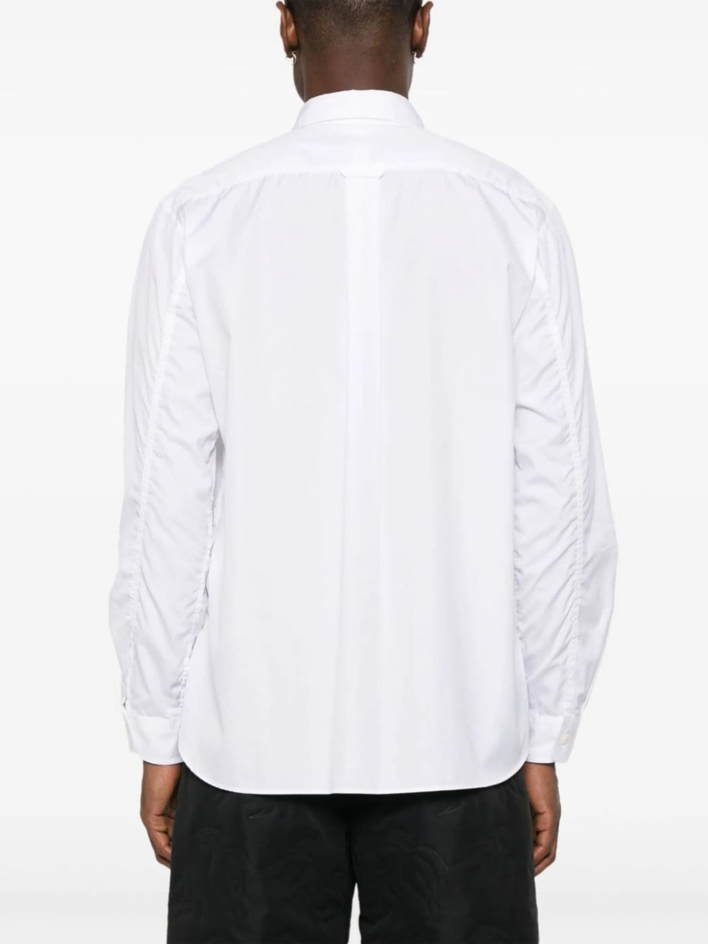 patchwork-detail cotton shirt