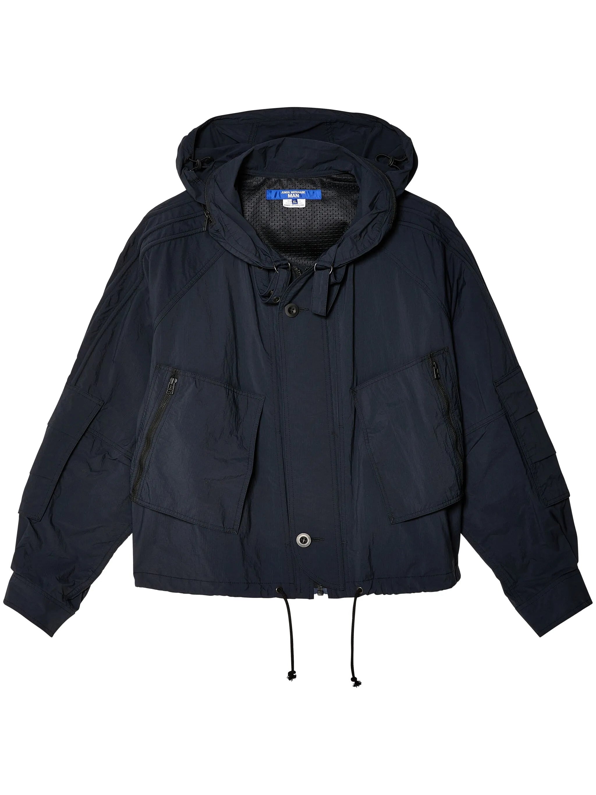 button-up hooded jacket