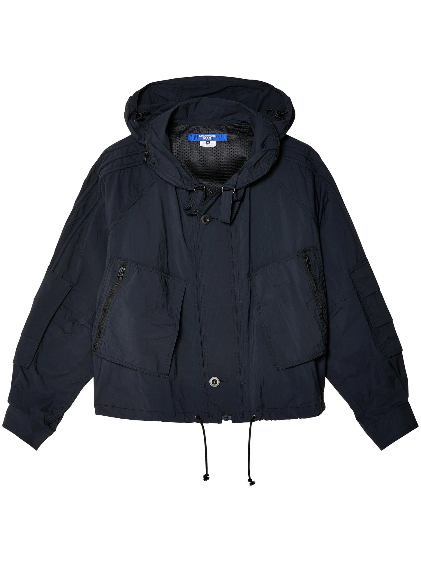 button-up hooded jacket