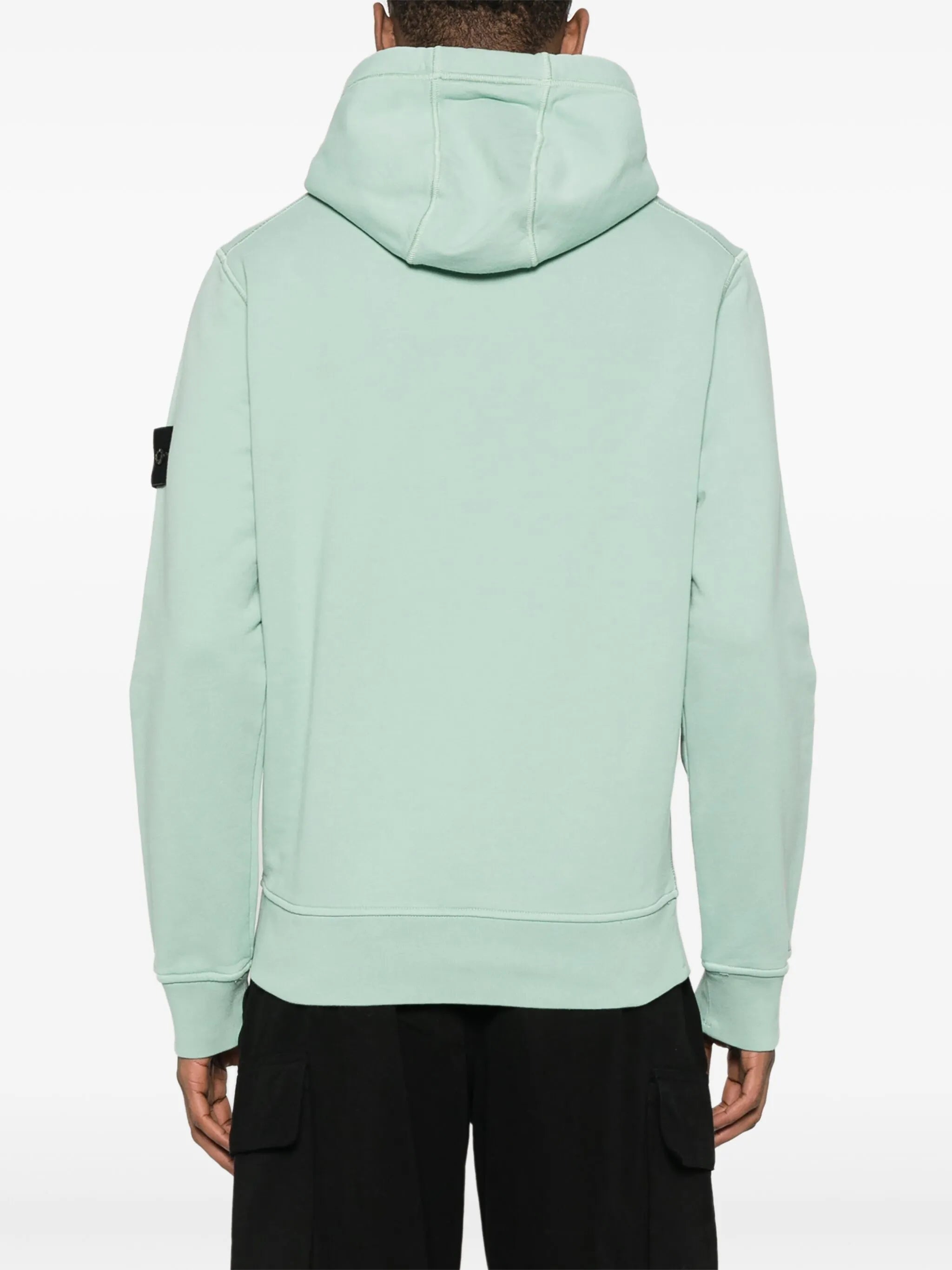 Compass-badge cotton hoodie