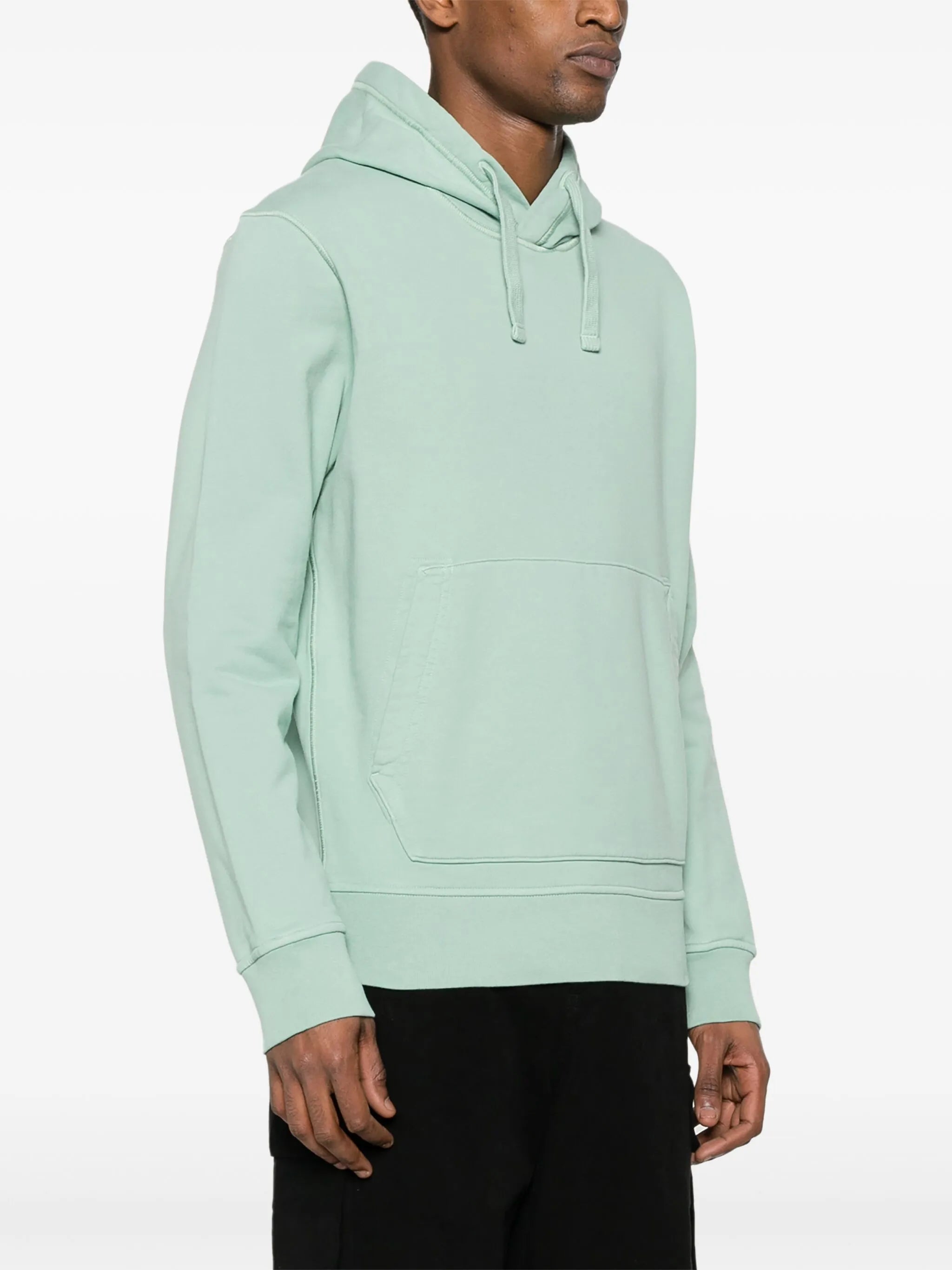Compass-badge cotton hoodie