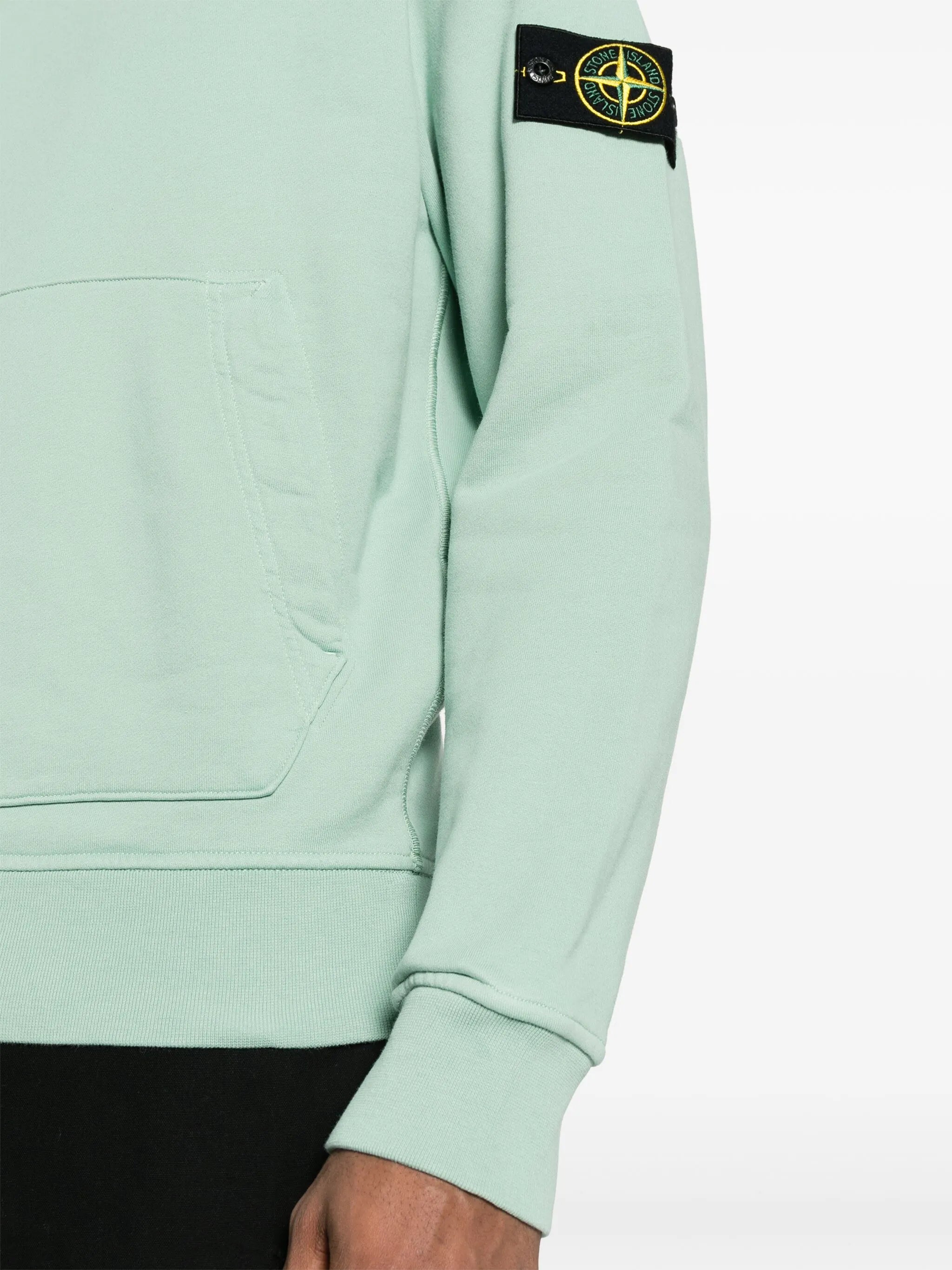 Compass-badge cotton hoodie