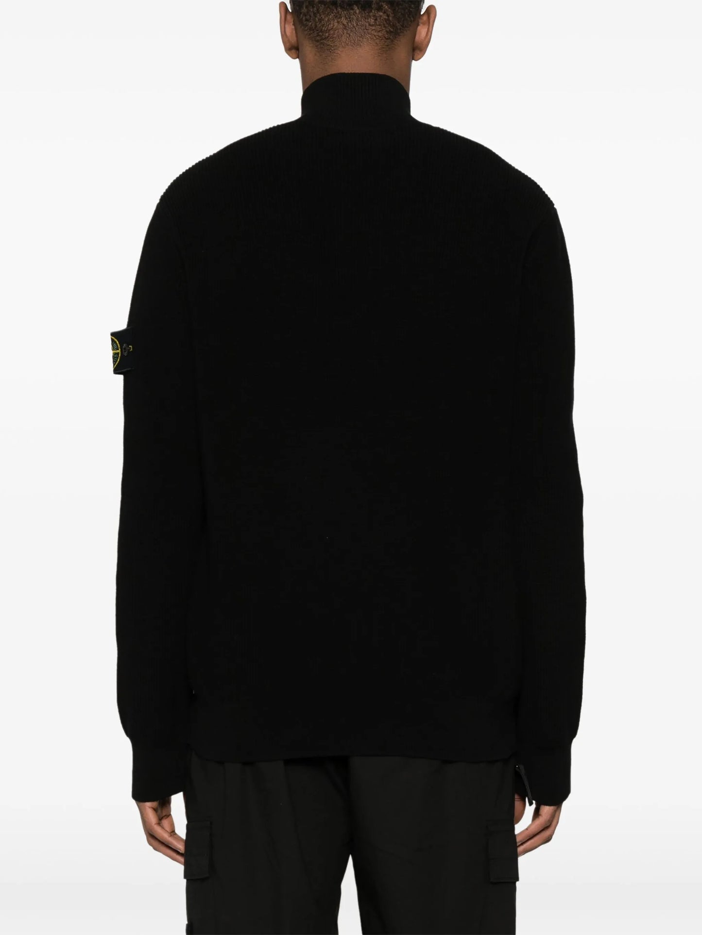 Compass-badge cardigan