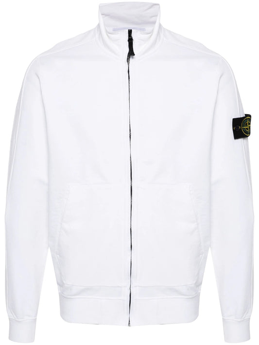Compass cotton zip-up hoodie
