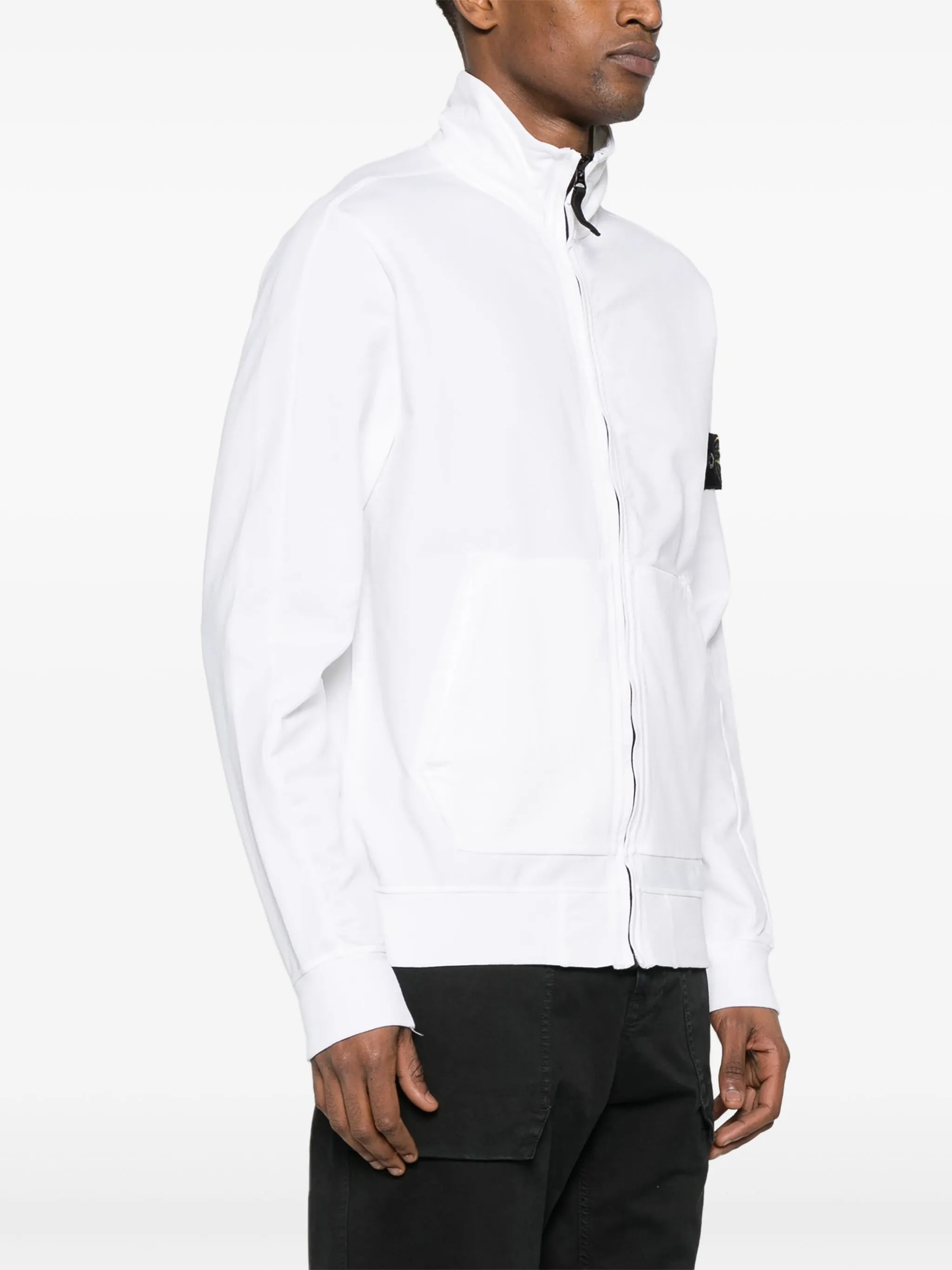 Compass cotton zip-up hoodie