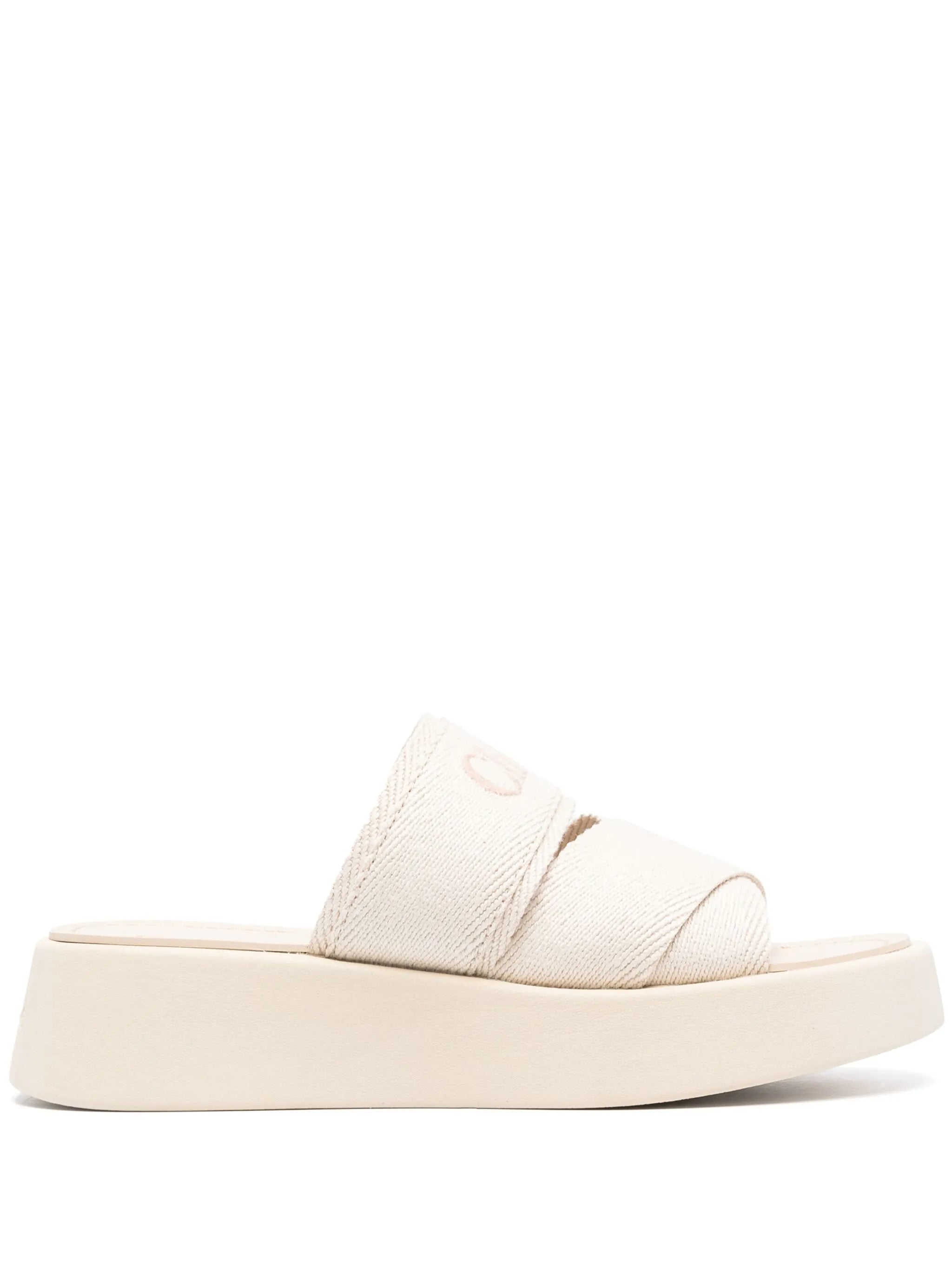 Mila embroidered-logo sandals