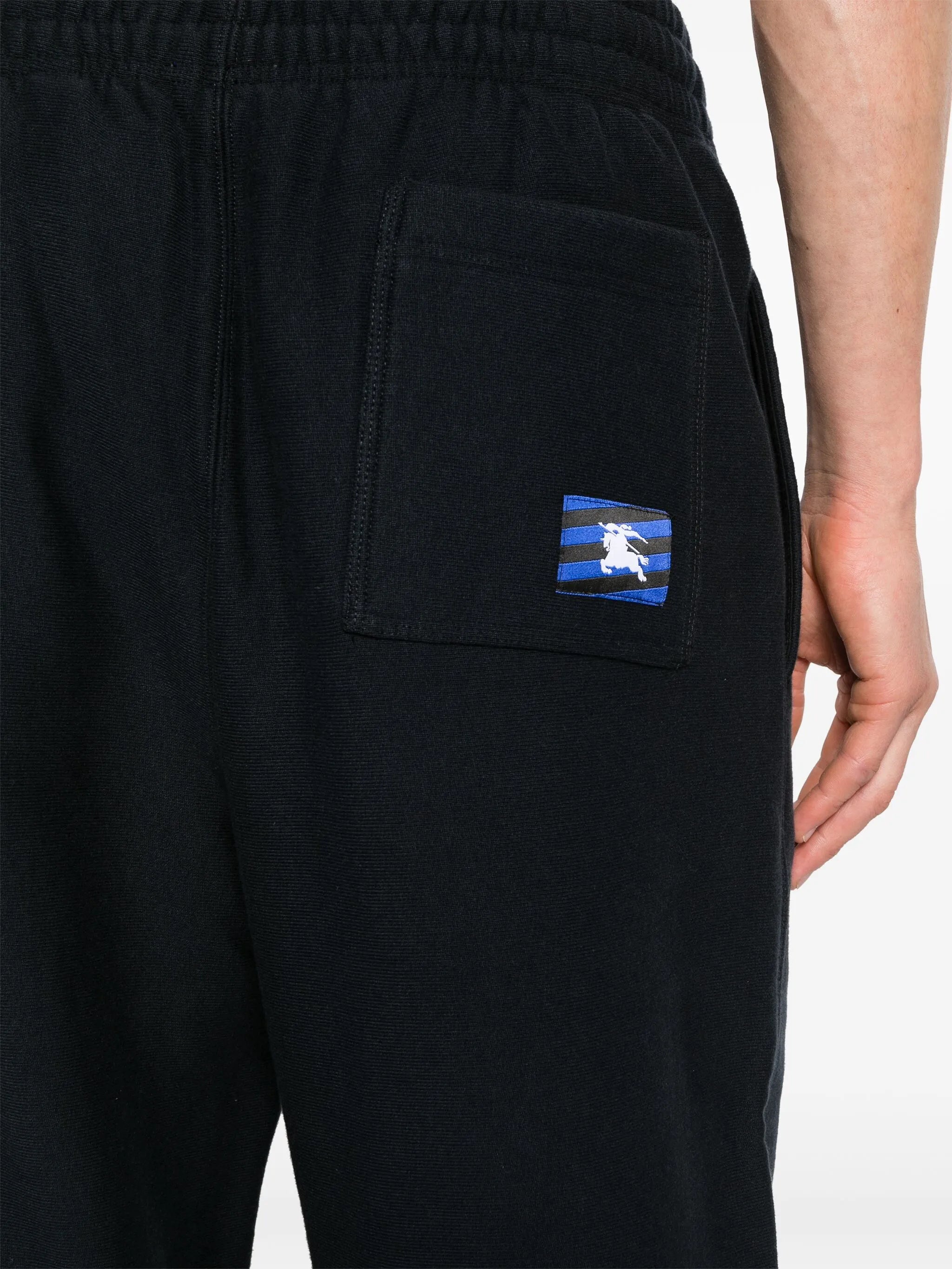 logo-patch cotton track trousers