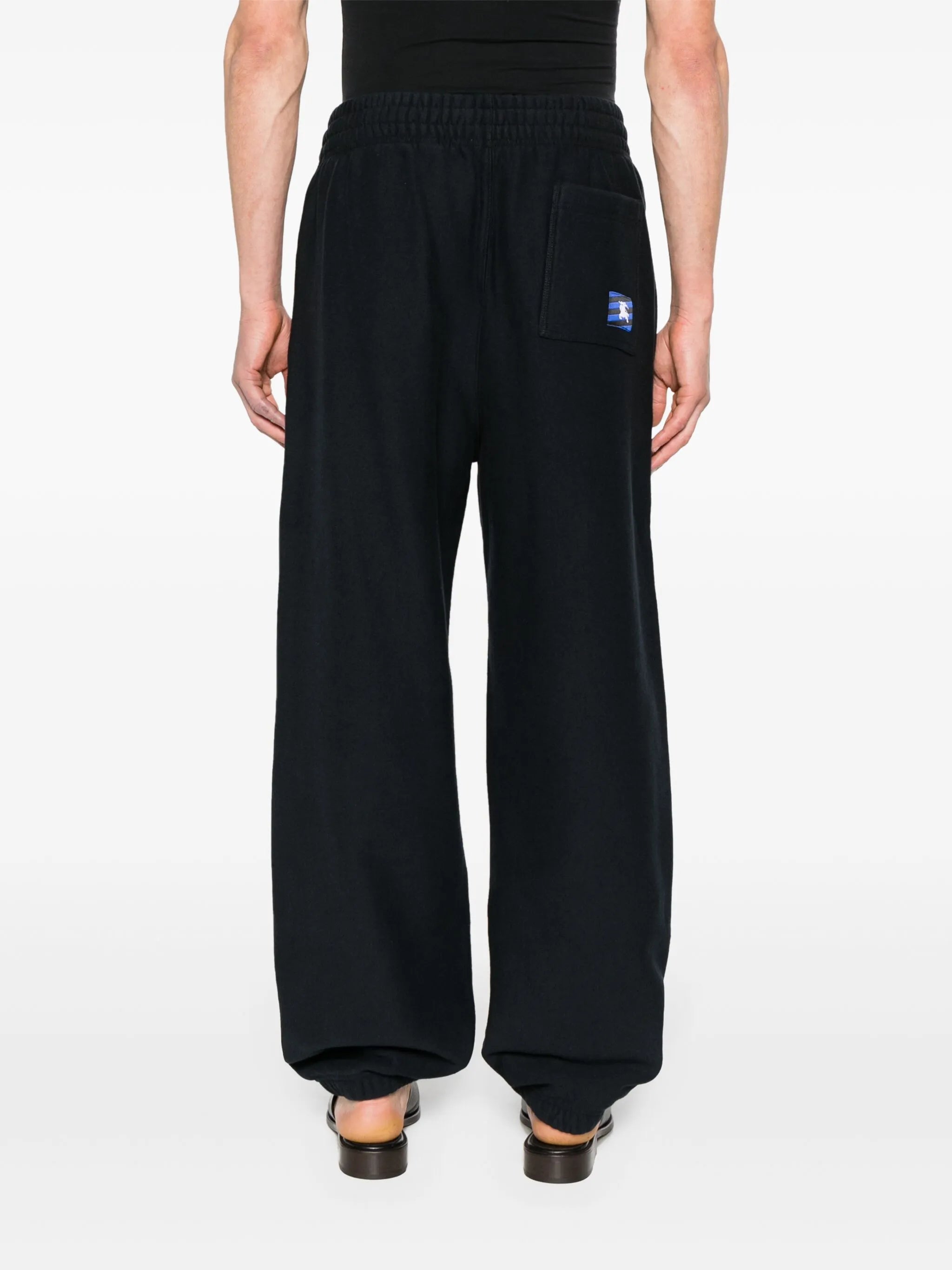 logo-patch cotton track trousers