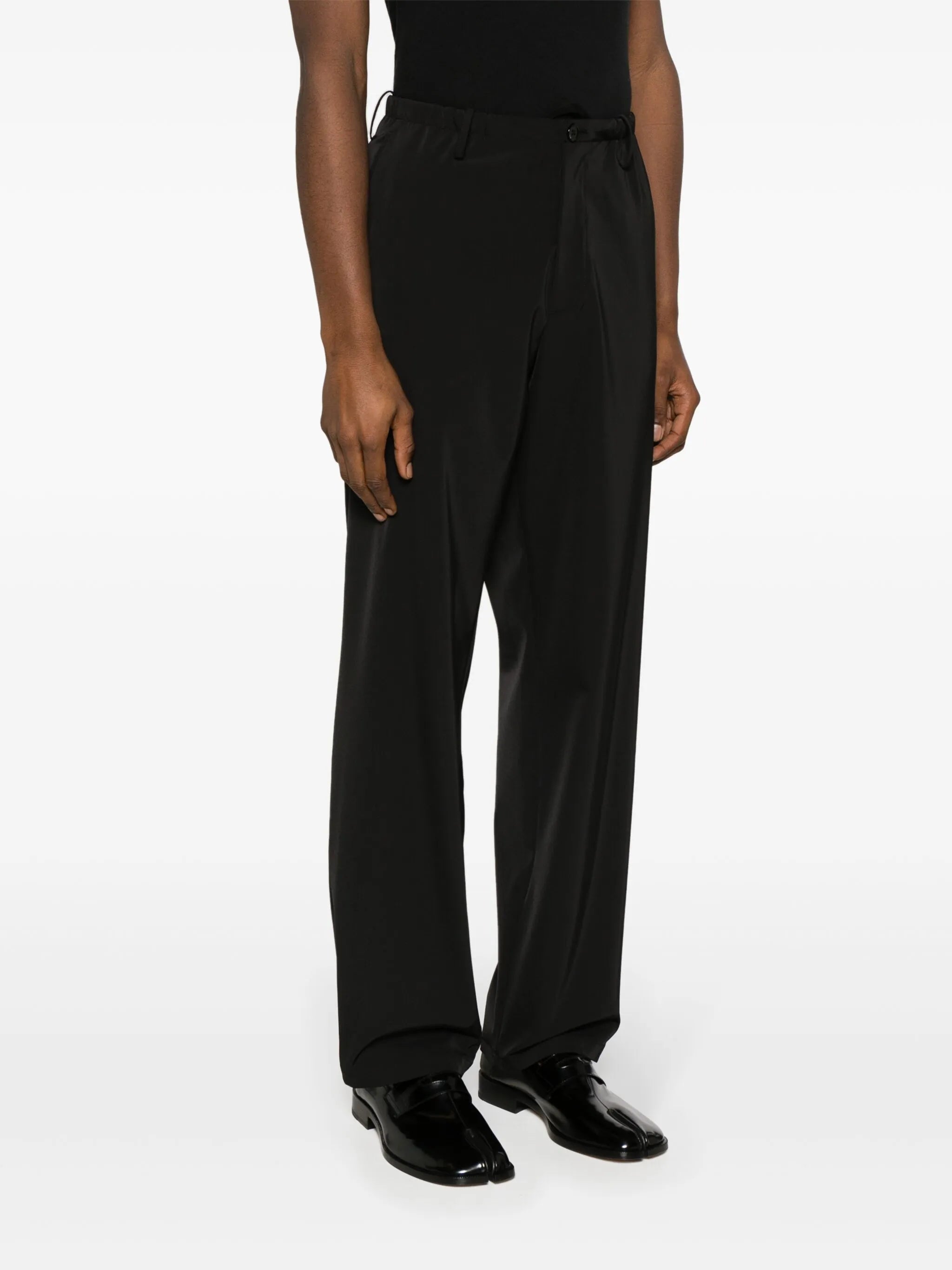 single-stitch high-waist trousers