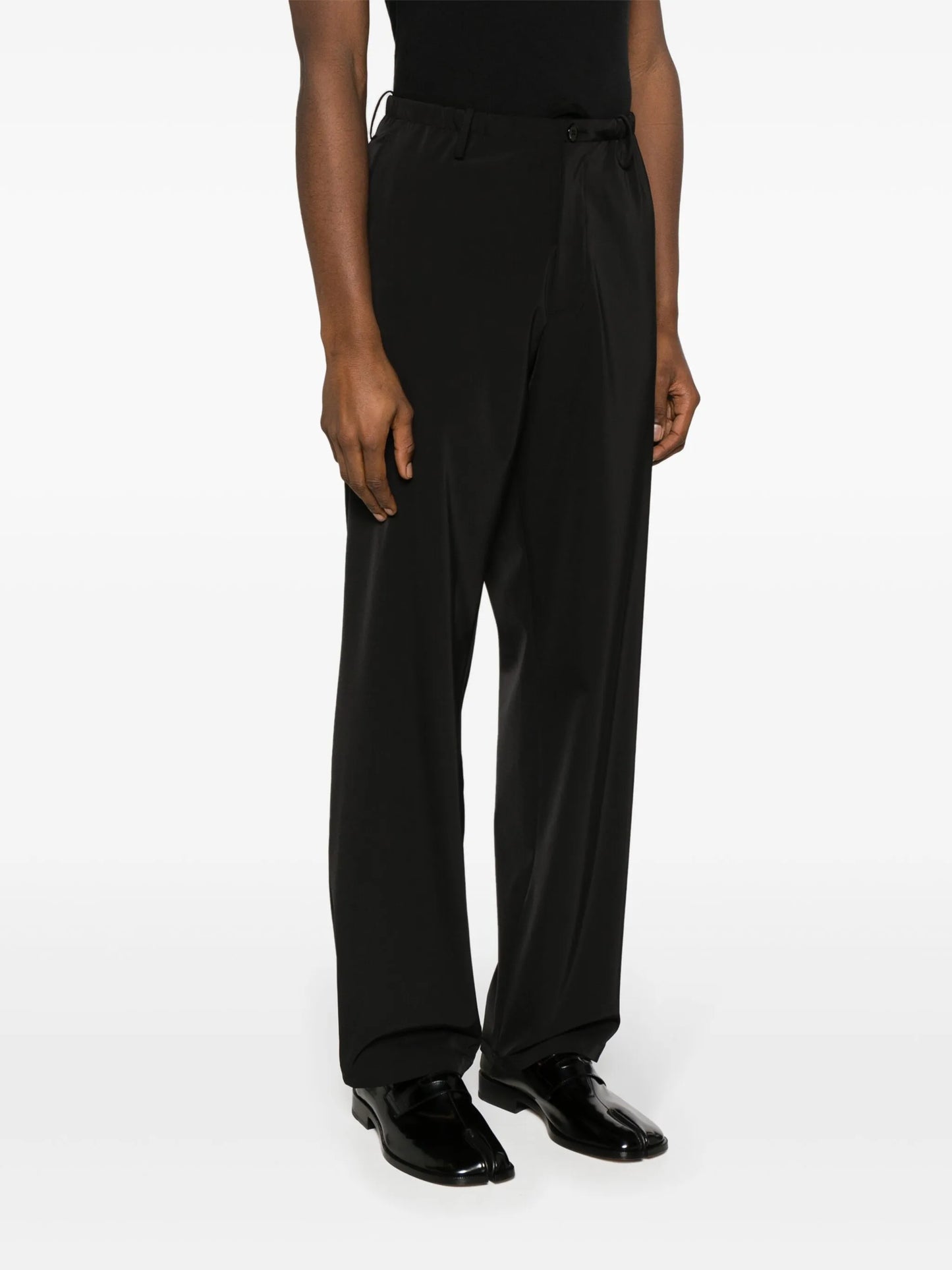 single-stitch high-waist trousers