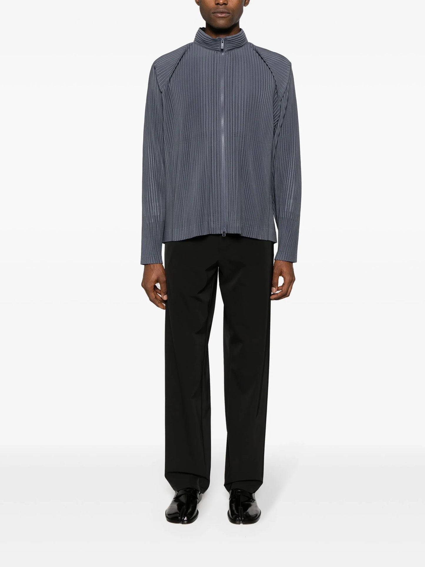single-stitch high-waist trousers