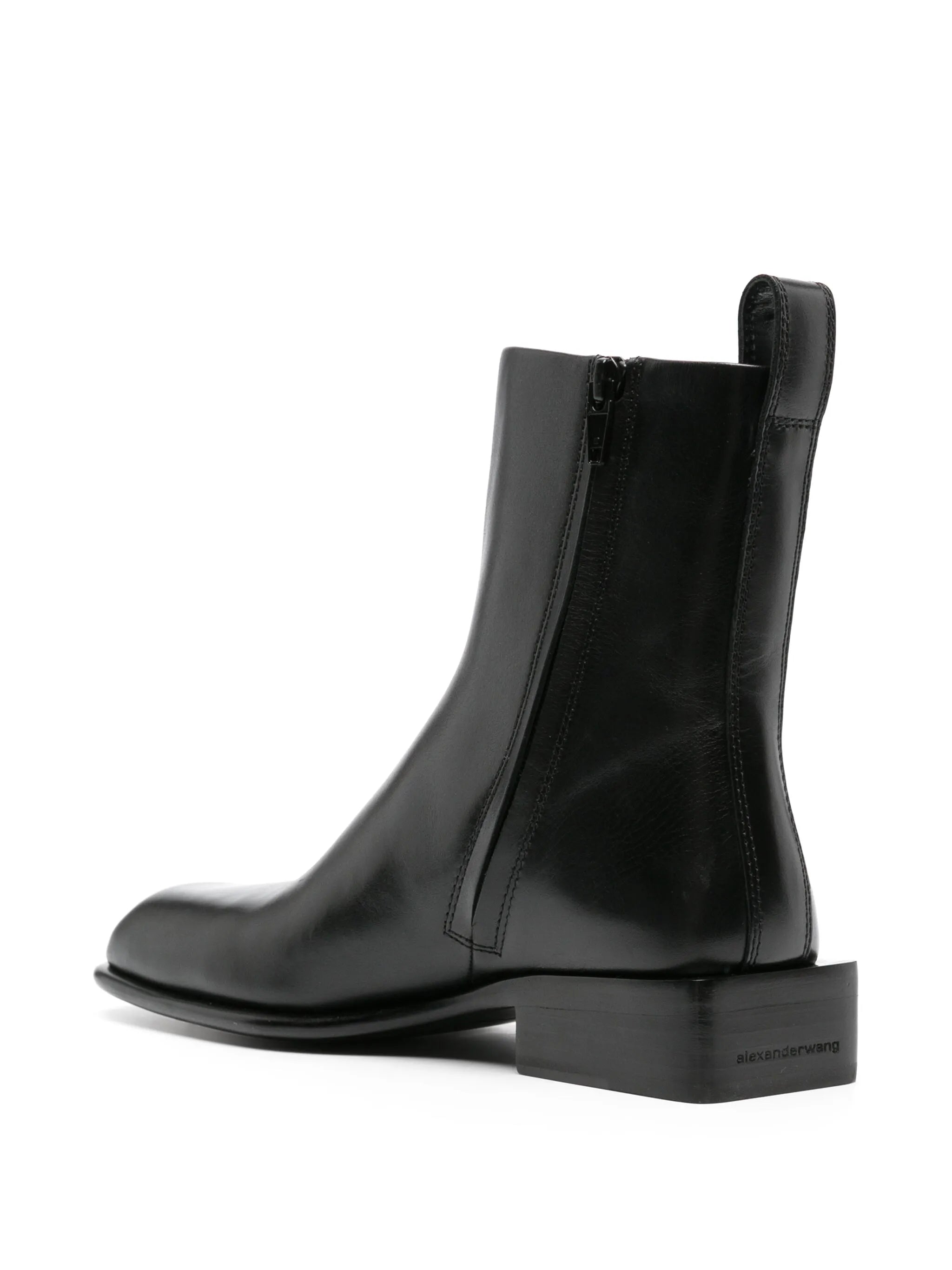 Throttle 35mm leather ankle boots