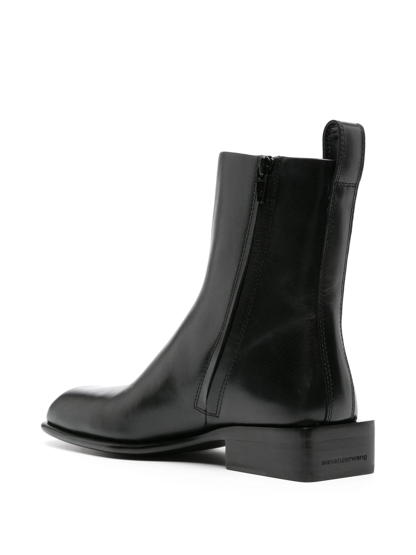 Throttle 35mm leather ankle boots