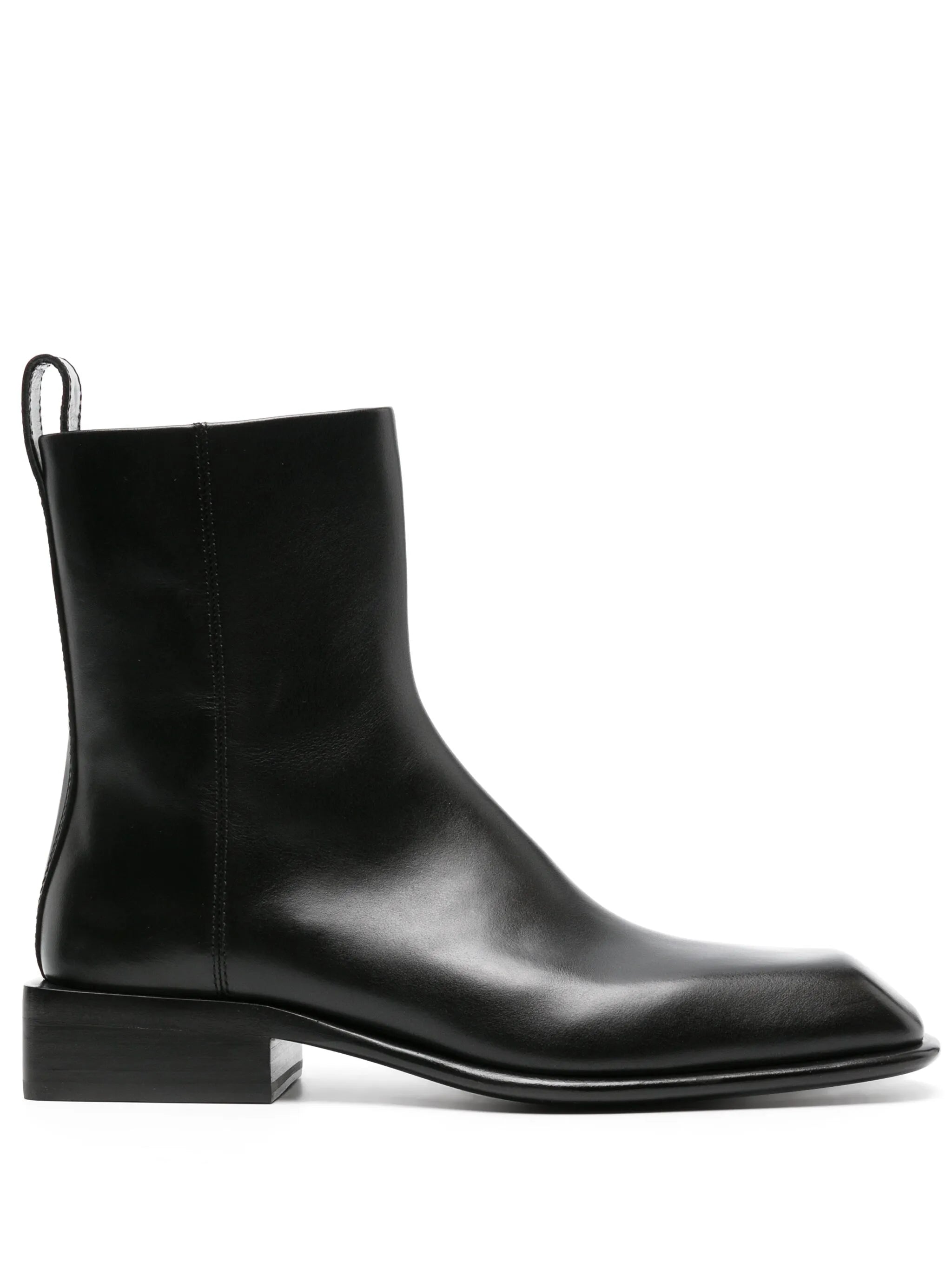 Throttle 35mm leather ankle boots