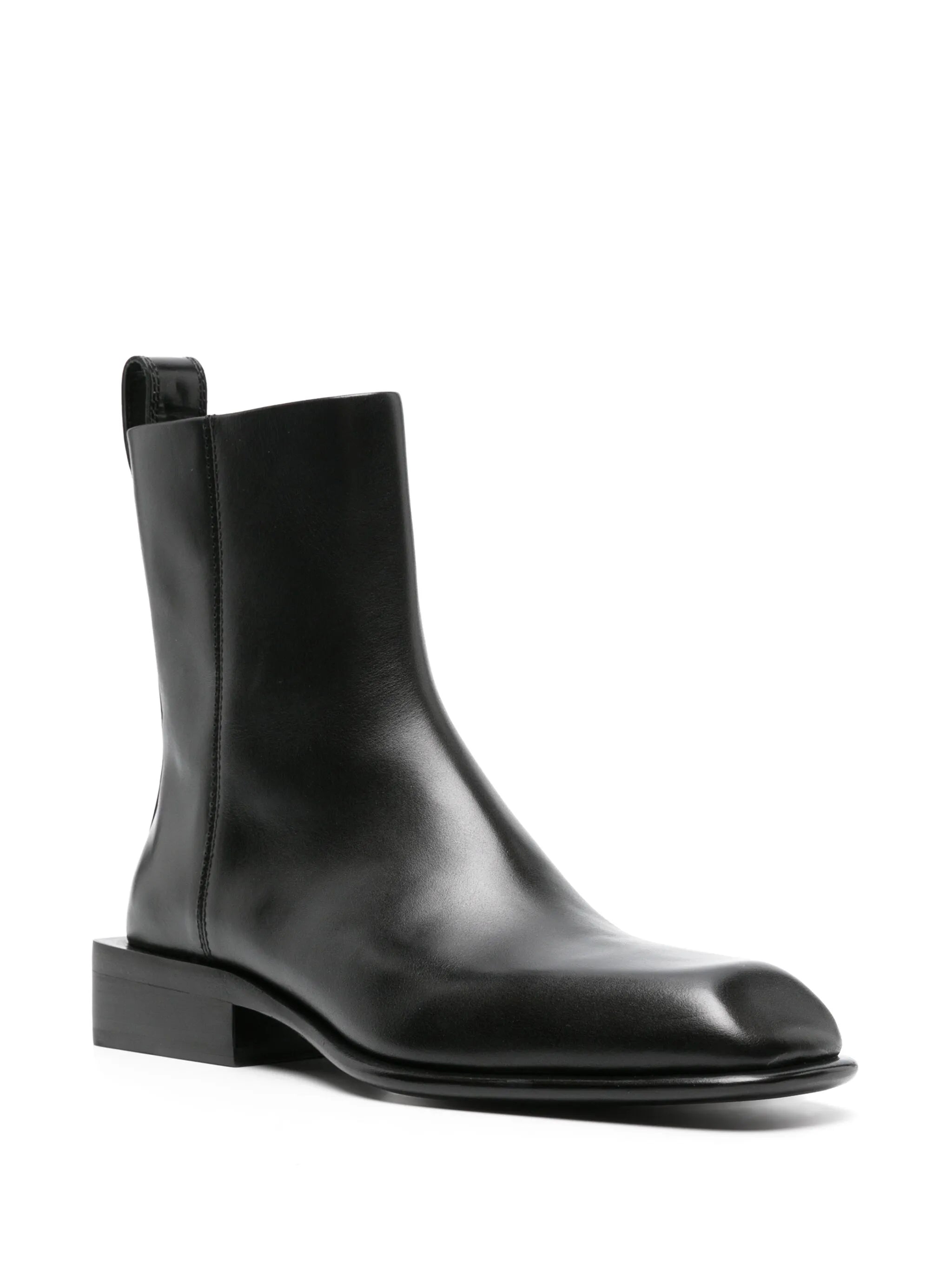 Throttle 35mm leather ankle boots