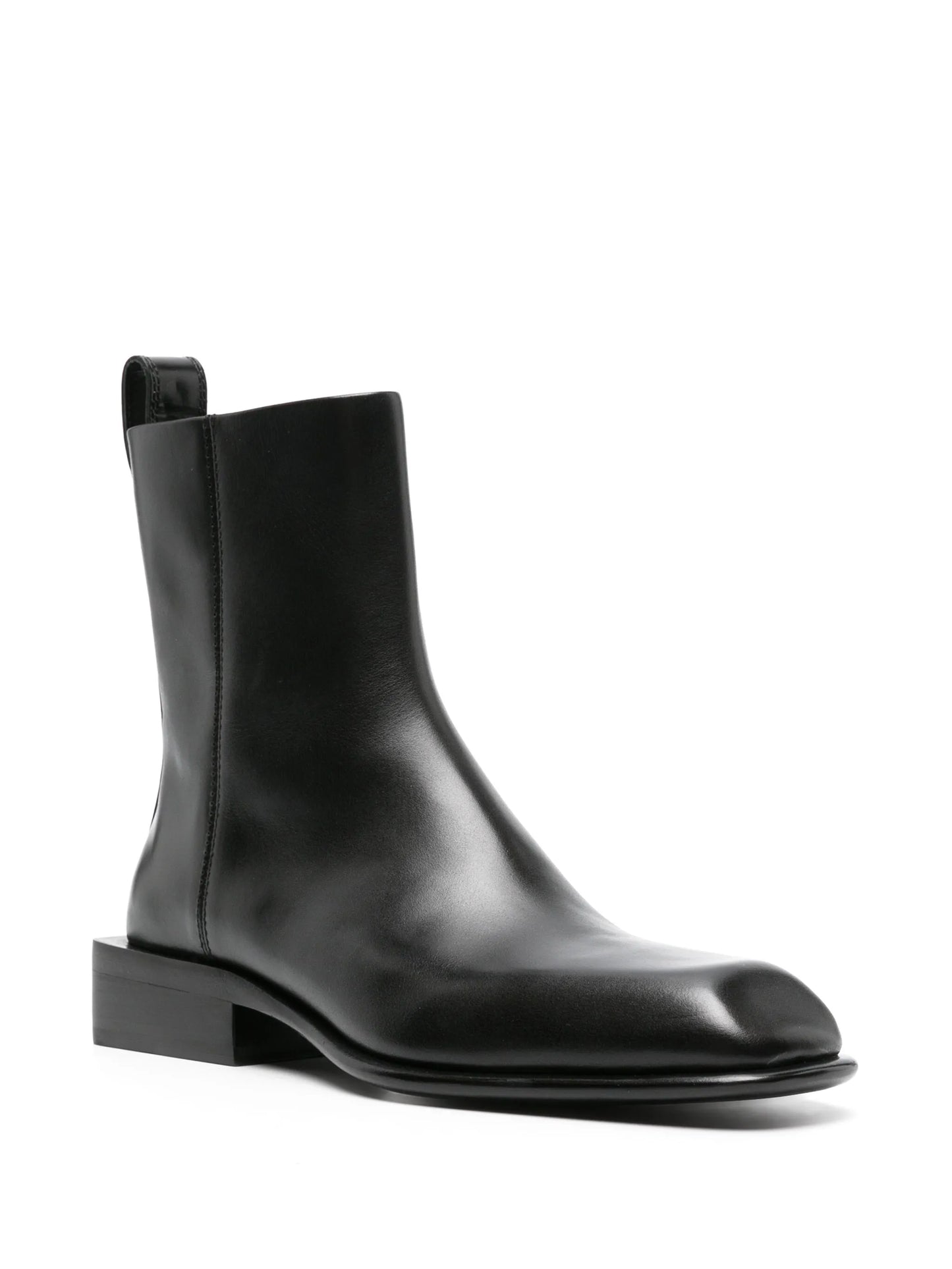 Throttle 35mm leather ankle boots