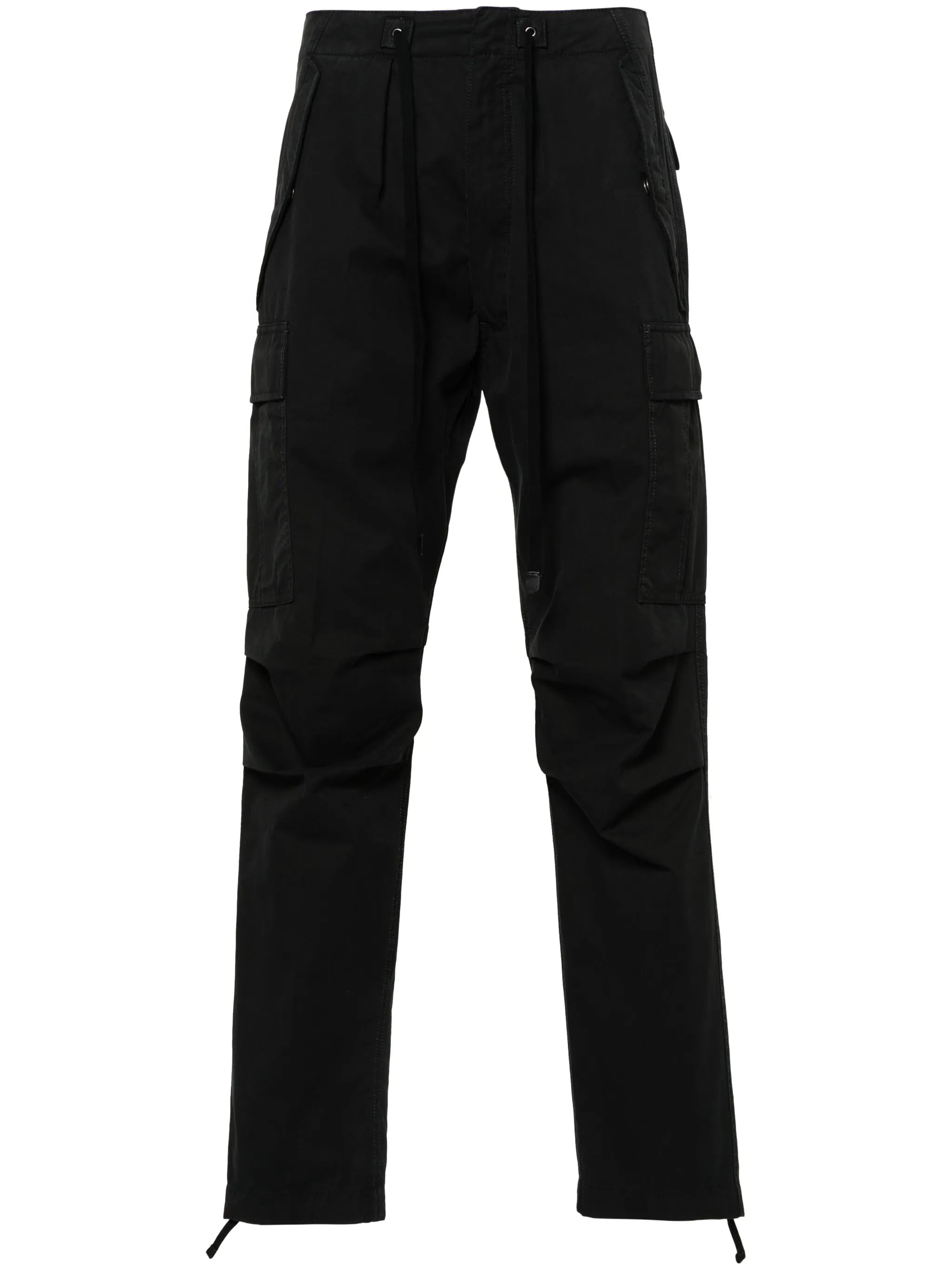 cargo-pockets twill trousers
