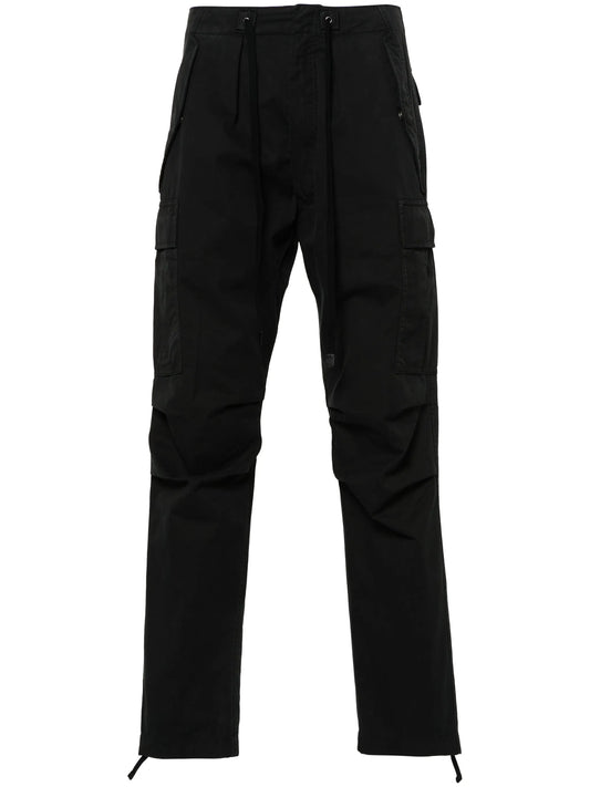 cargo-pockets twill trousers