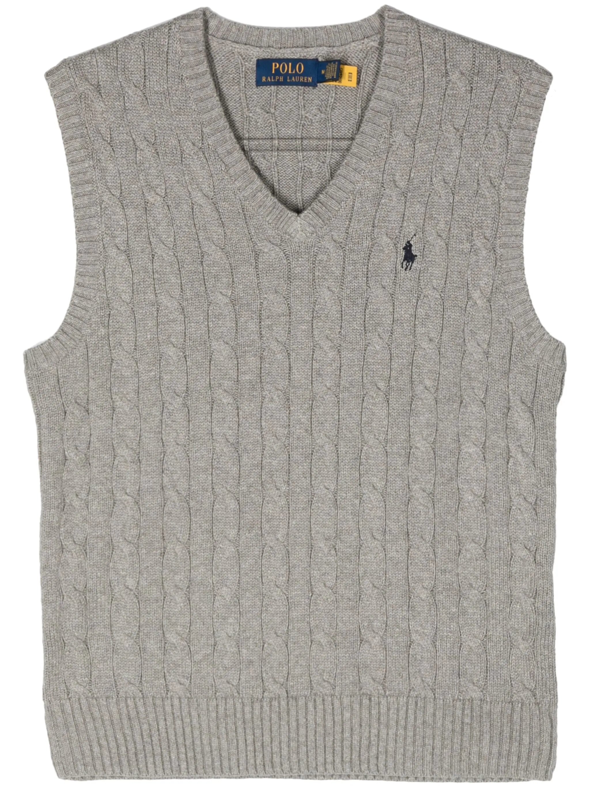 embroidered-logo cotton vest