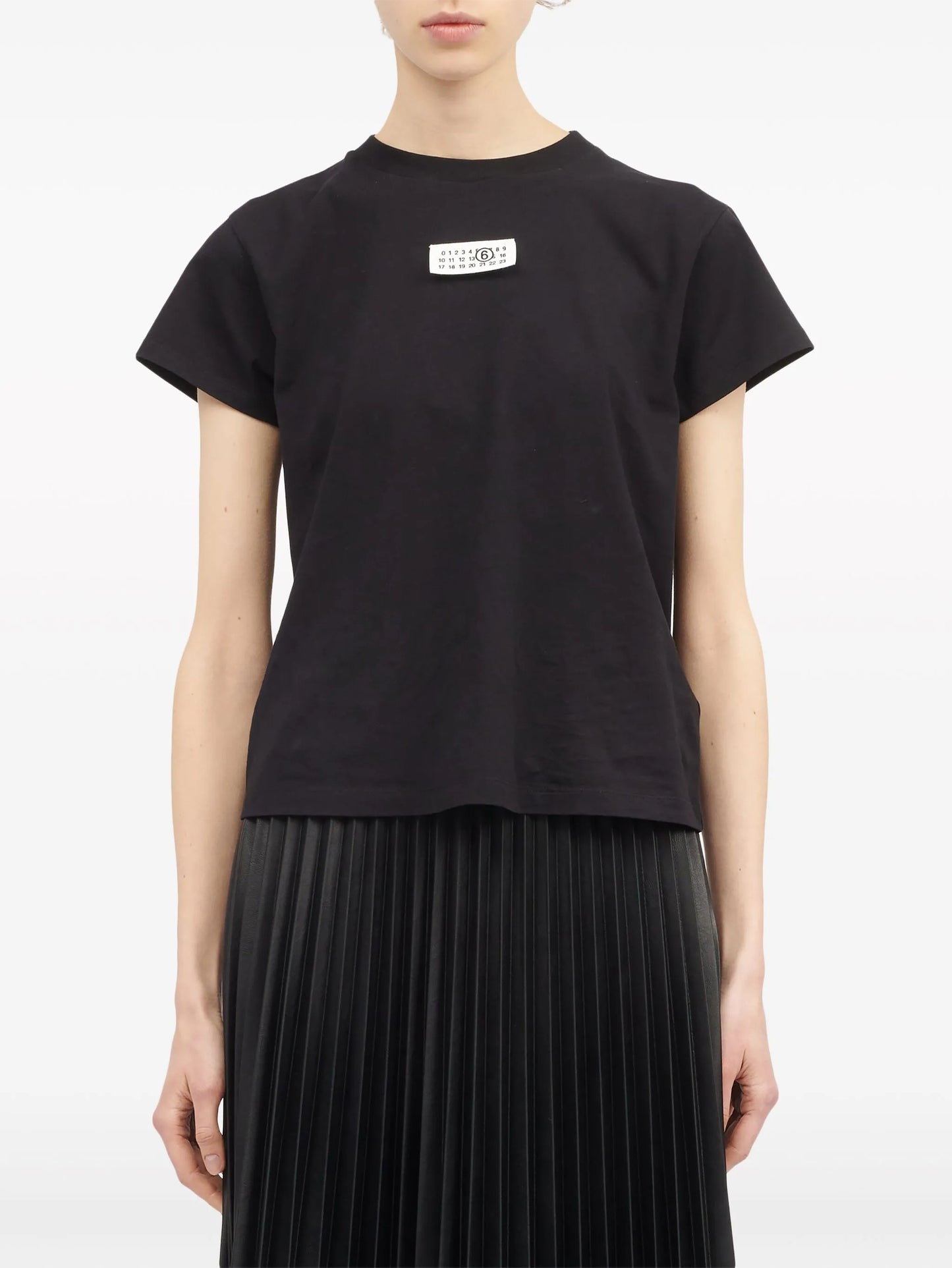numbers-motif cotton T-shirt