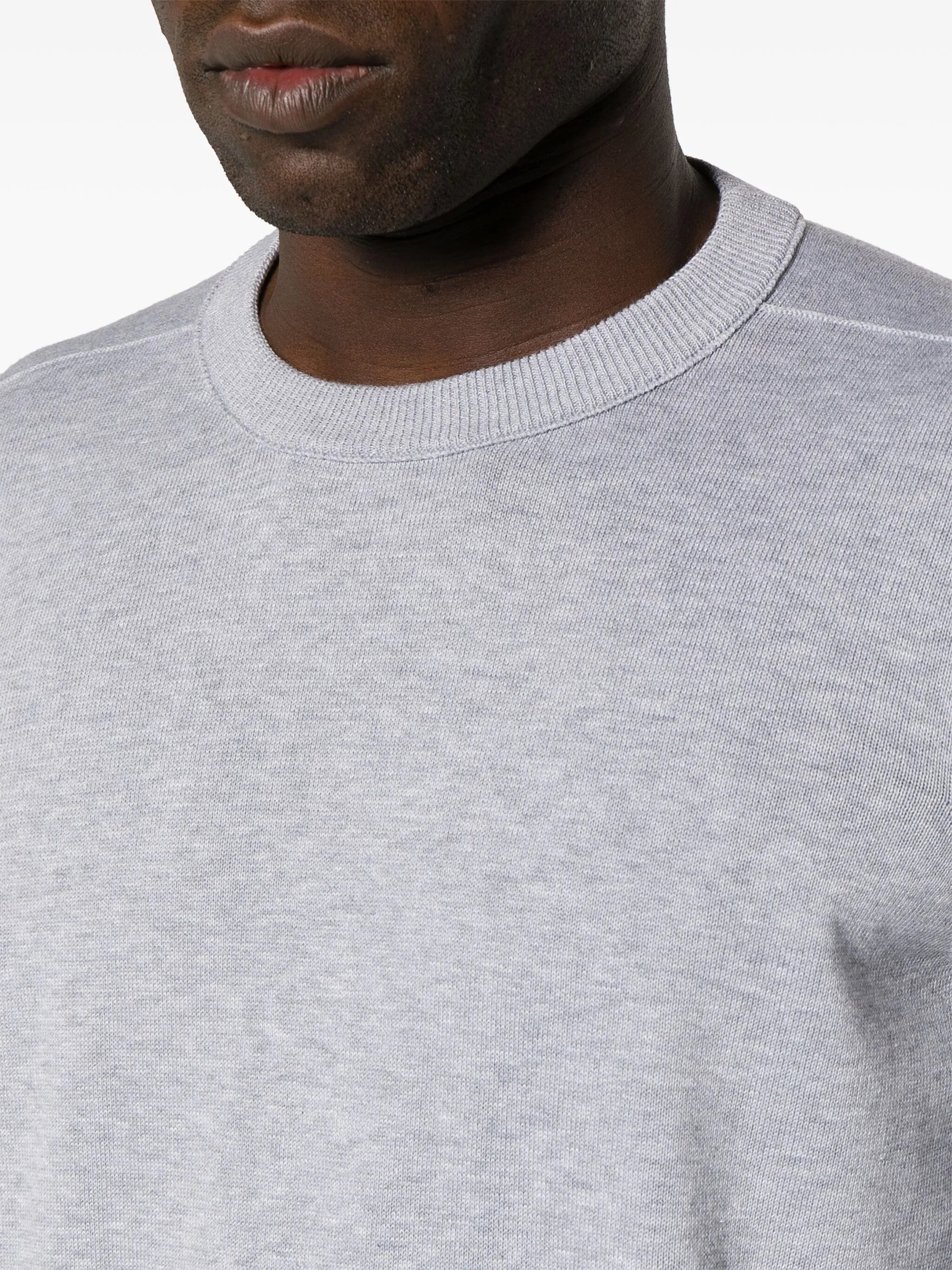 Compass-badge cotton jumper