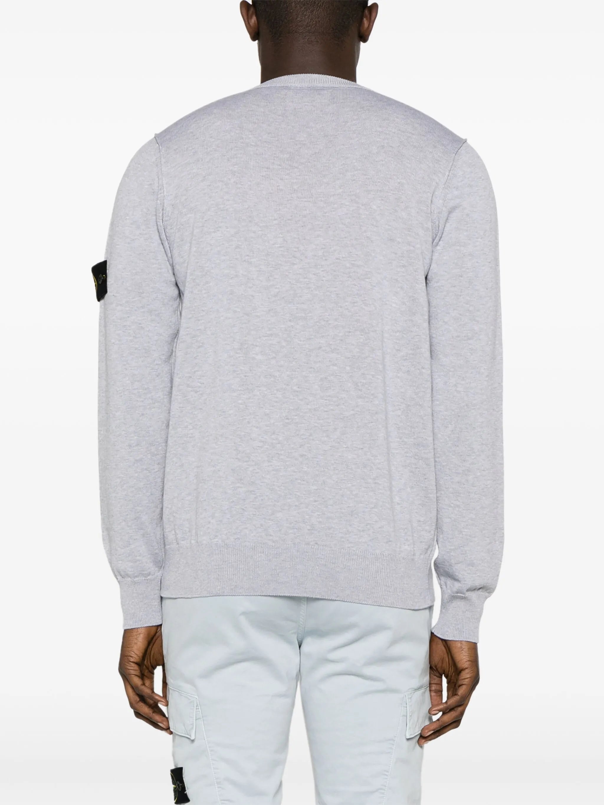 Compass-badge cotton jumper