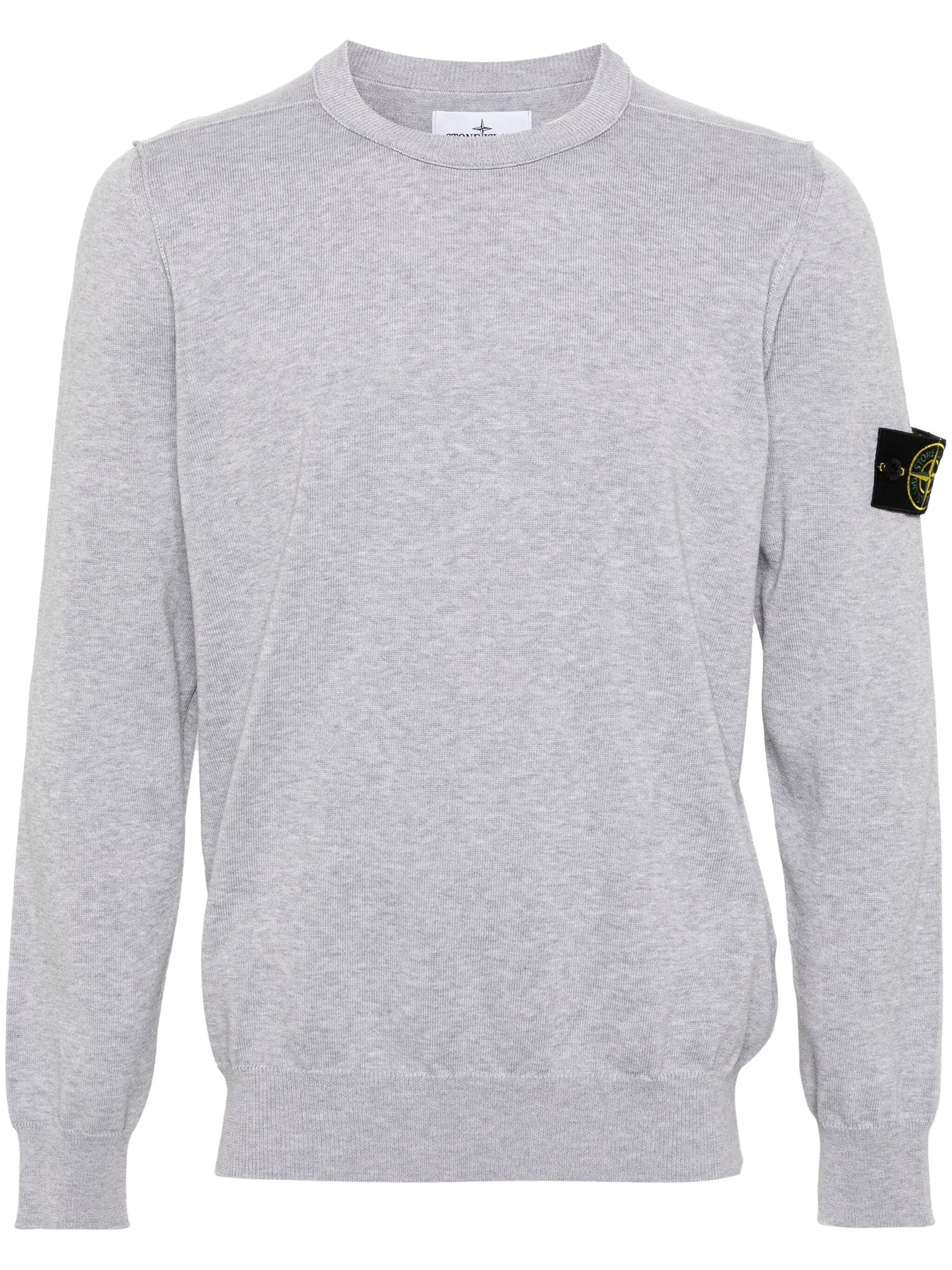 Compass-badge cotton jumper