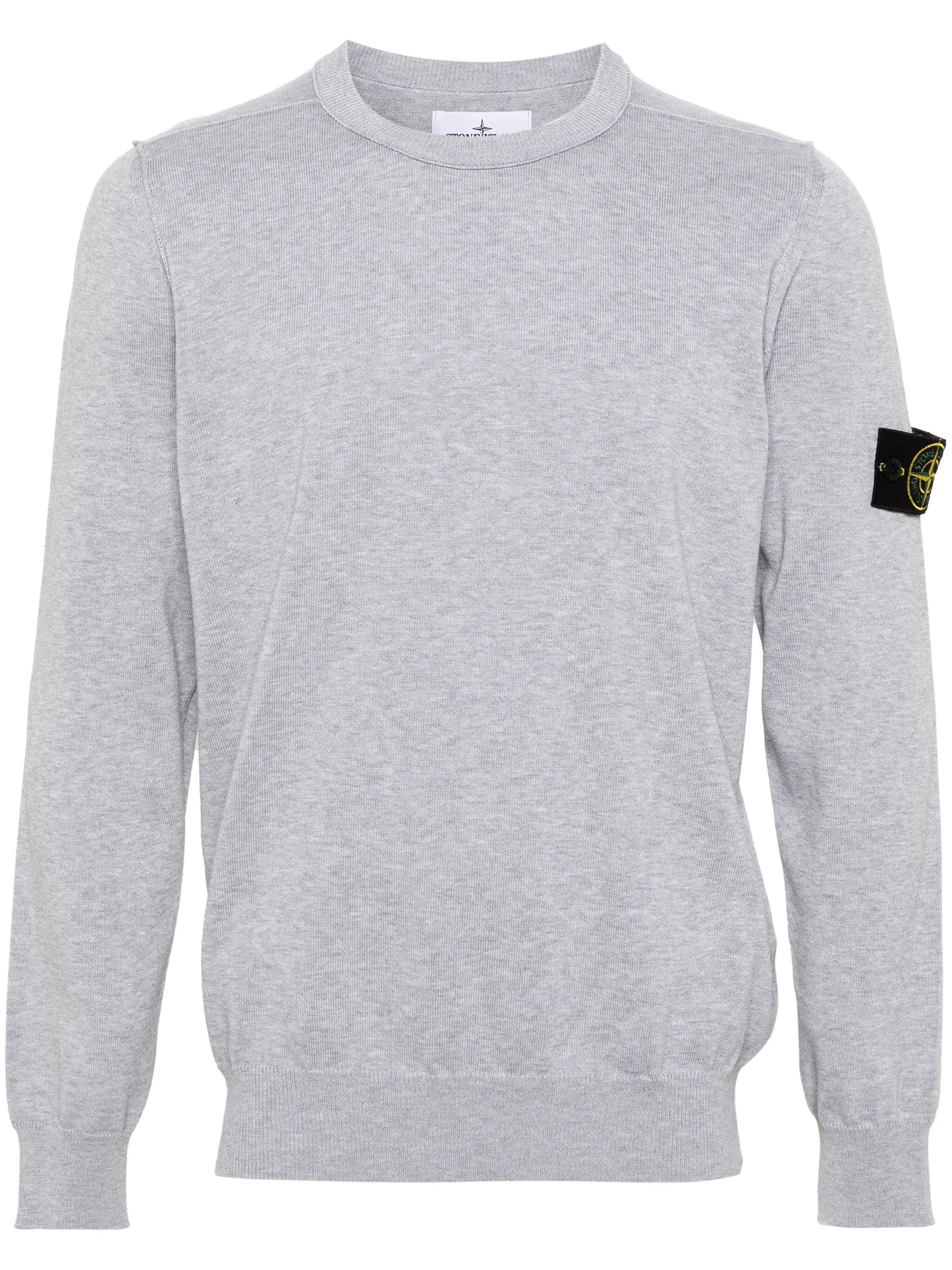 Compass-badge cotton jumper
