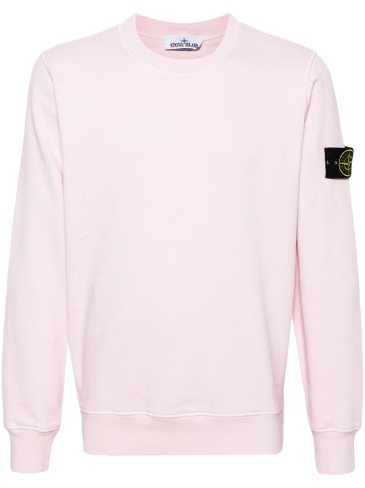 Compass-badge cotton sweatshirt