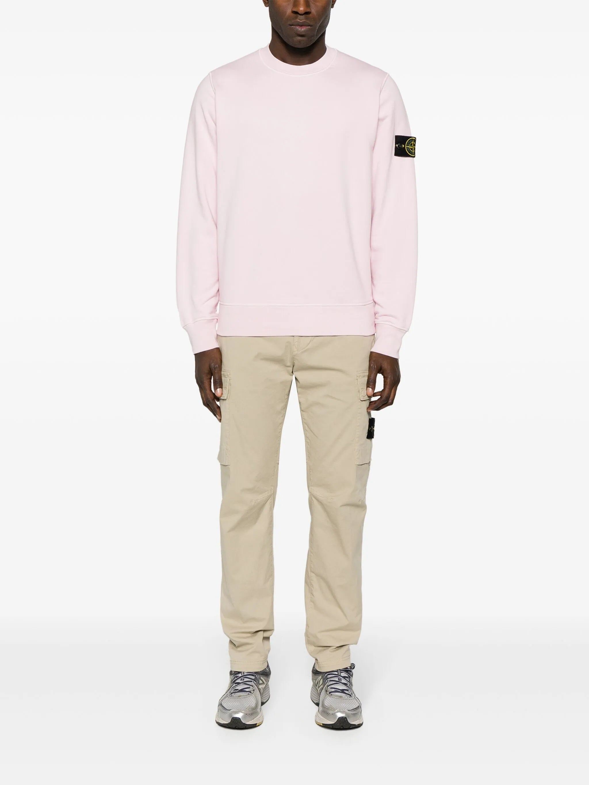Compass-badge cotton sweatshirt