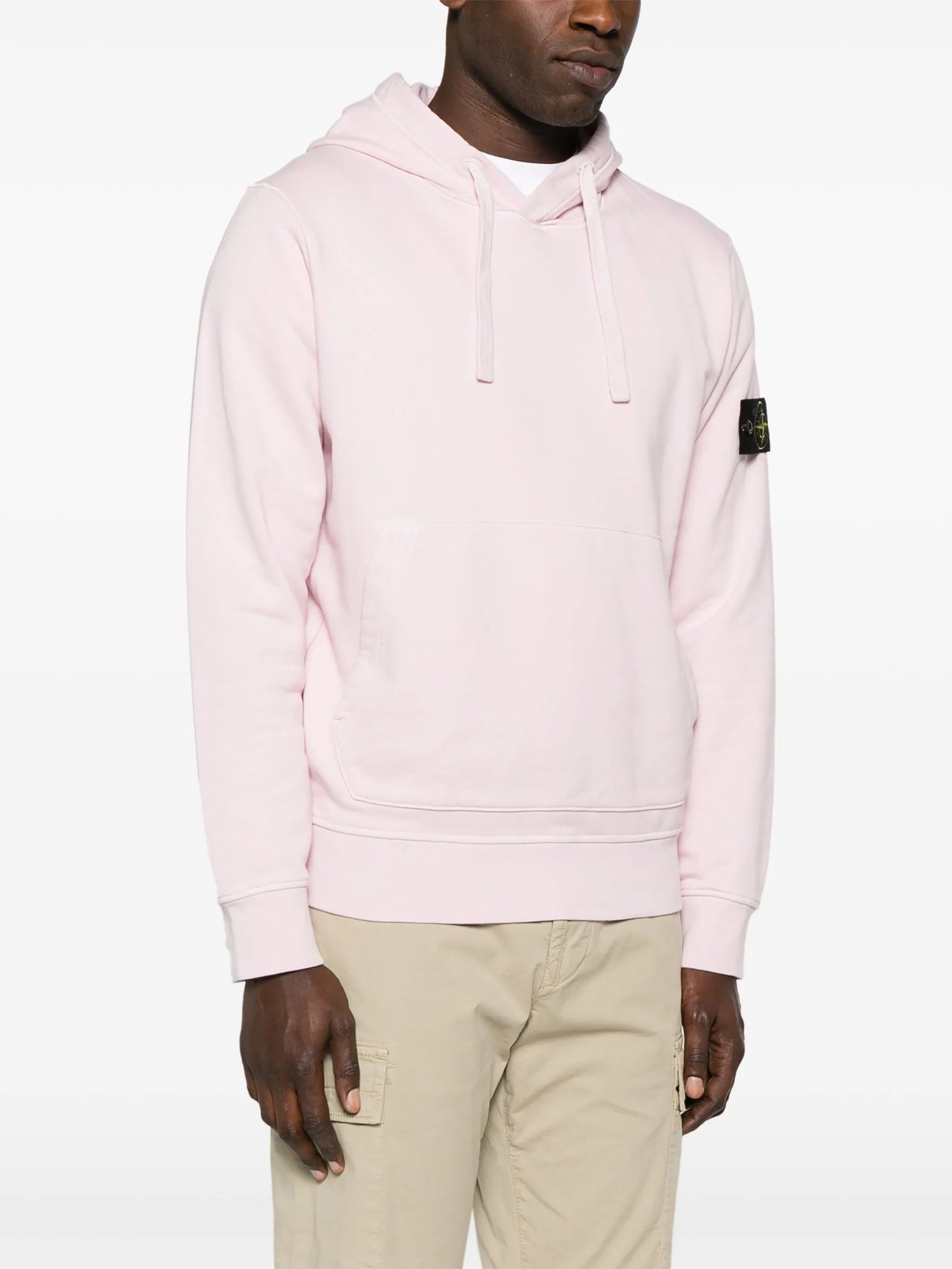 Compass-badge cotton hoodie