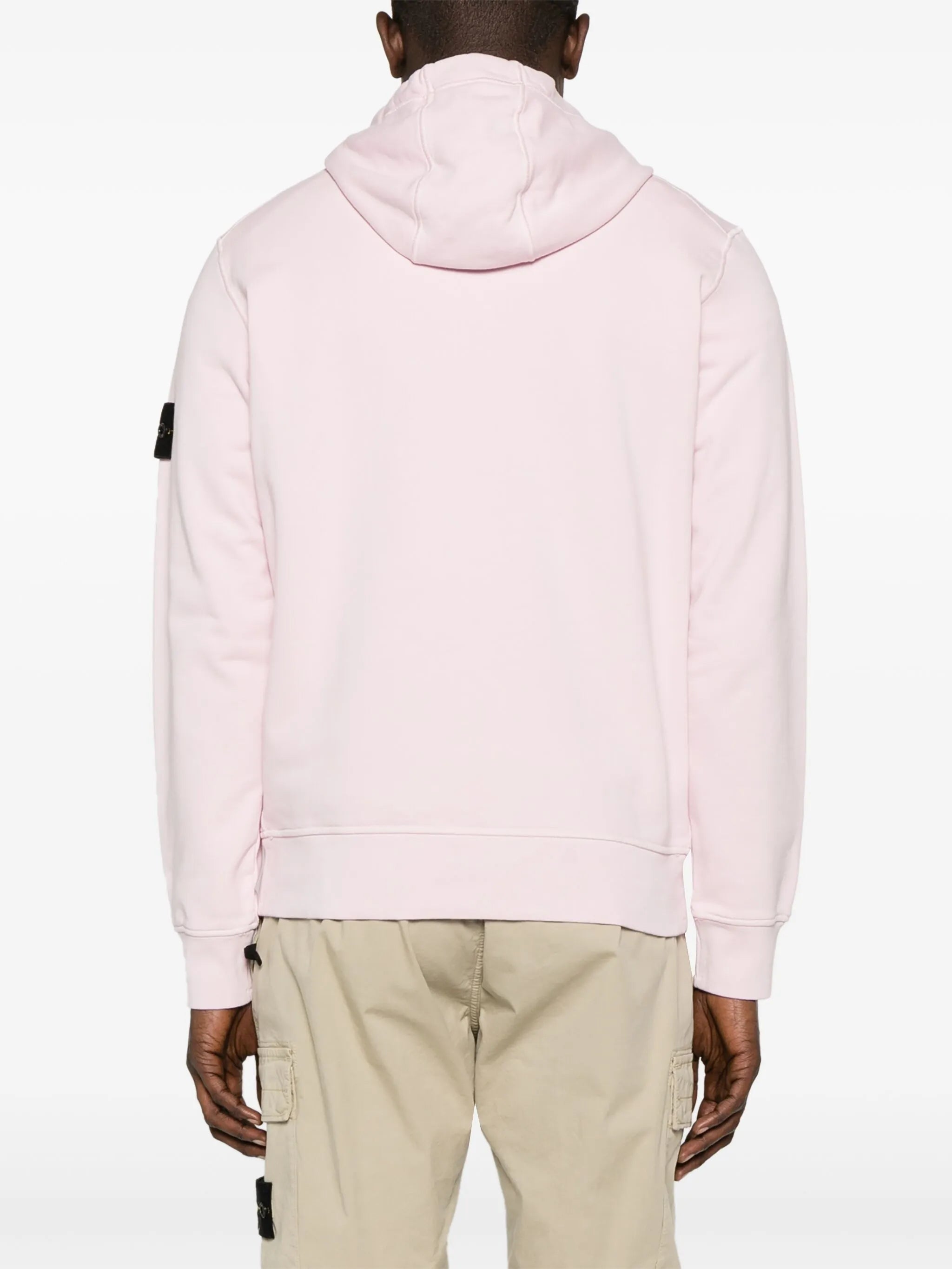 Compass-badge cotton hoodie