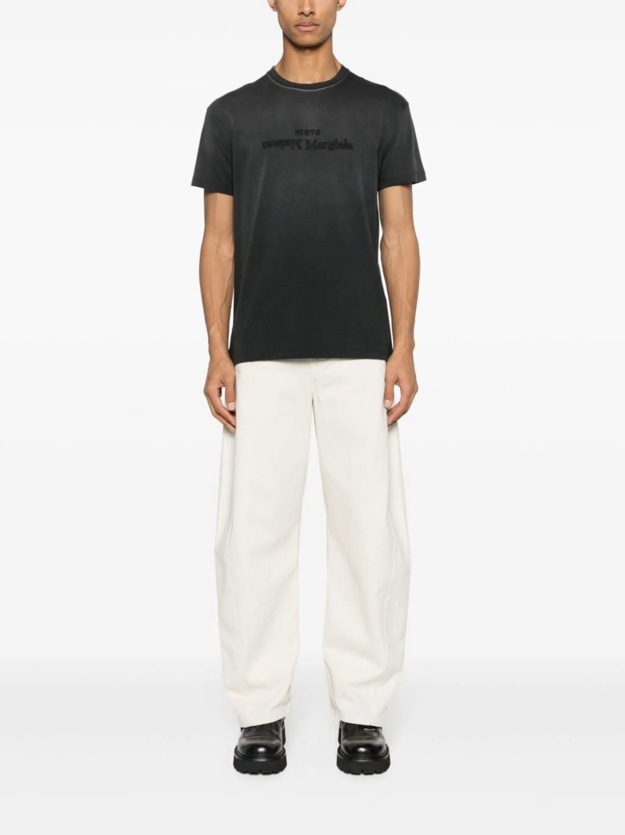 Reverse logo-print cotton T-shirt