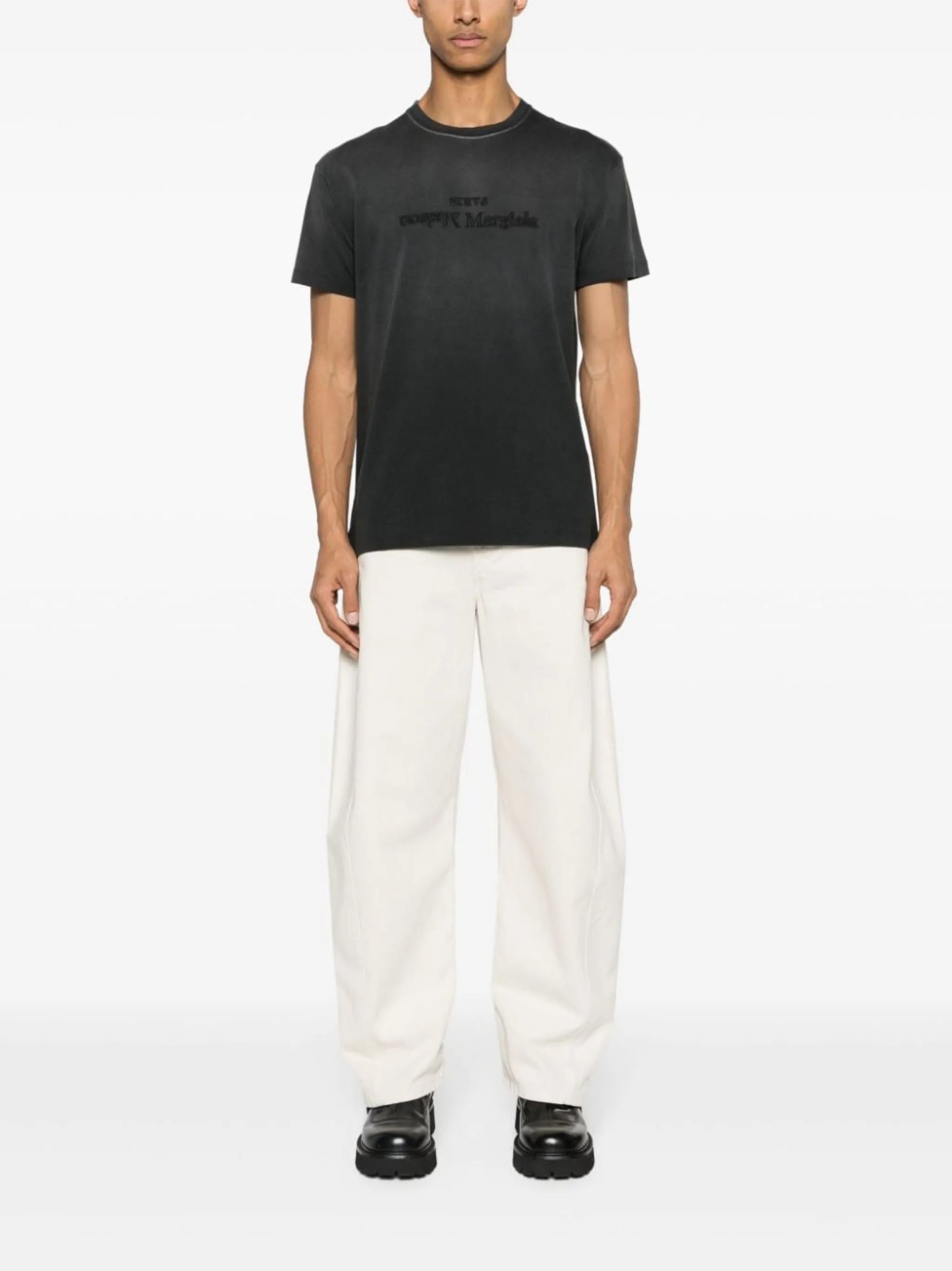 Reverse logo-print cotton T-shirt