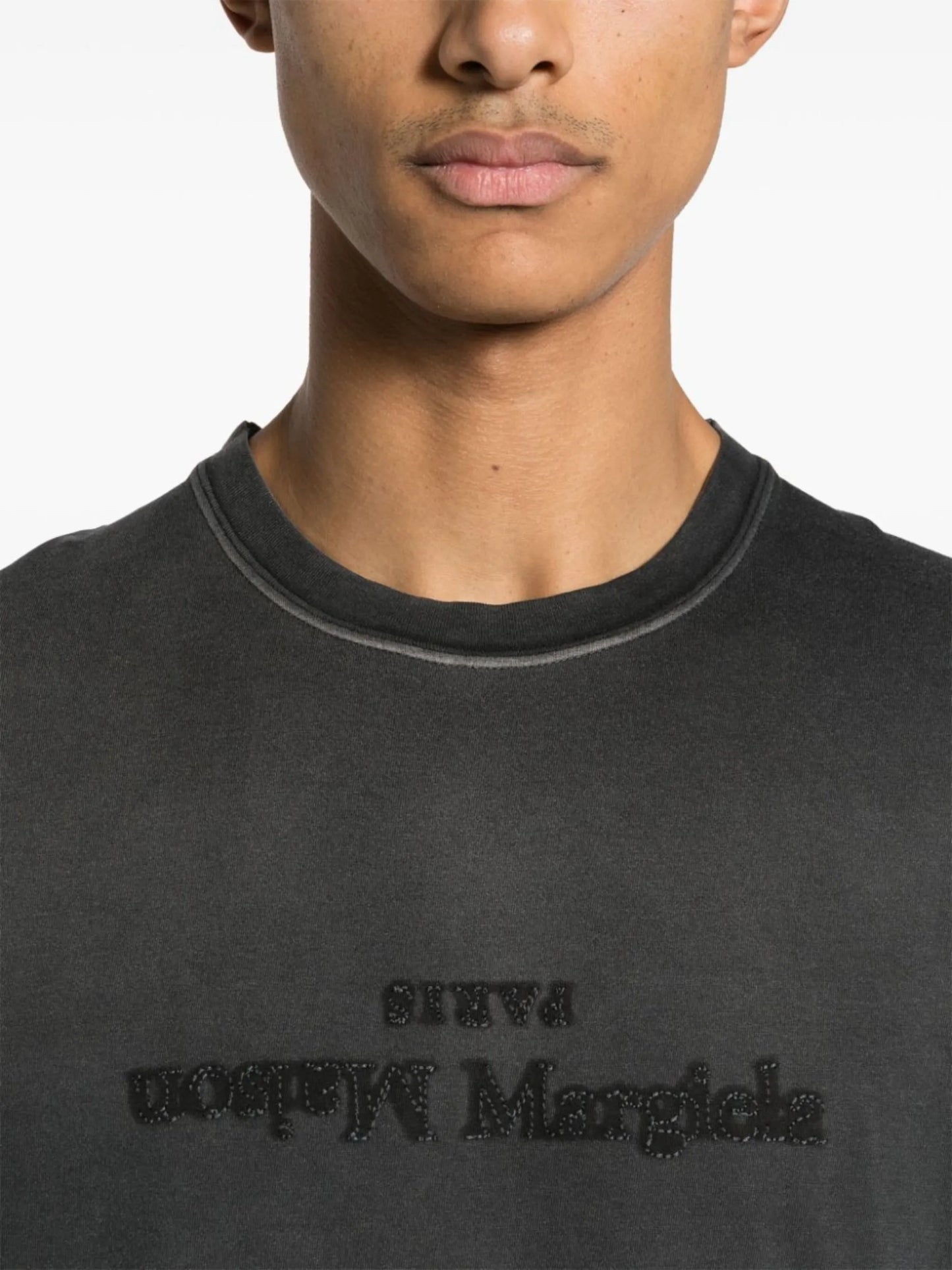 Reverse logo-print cotton T-shirt