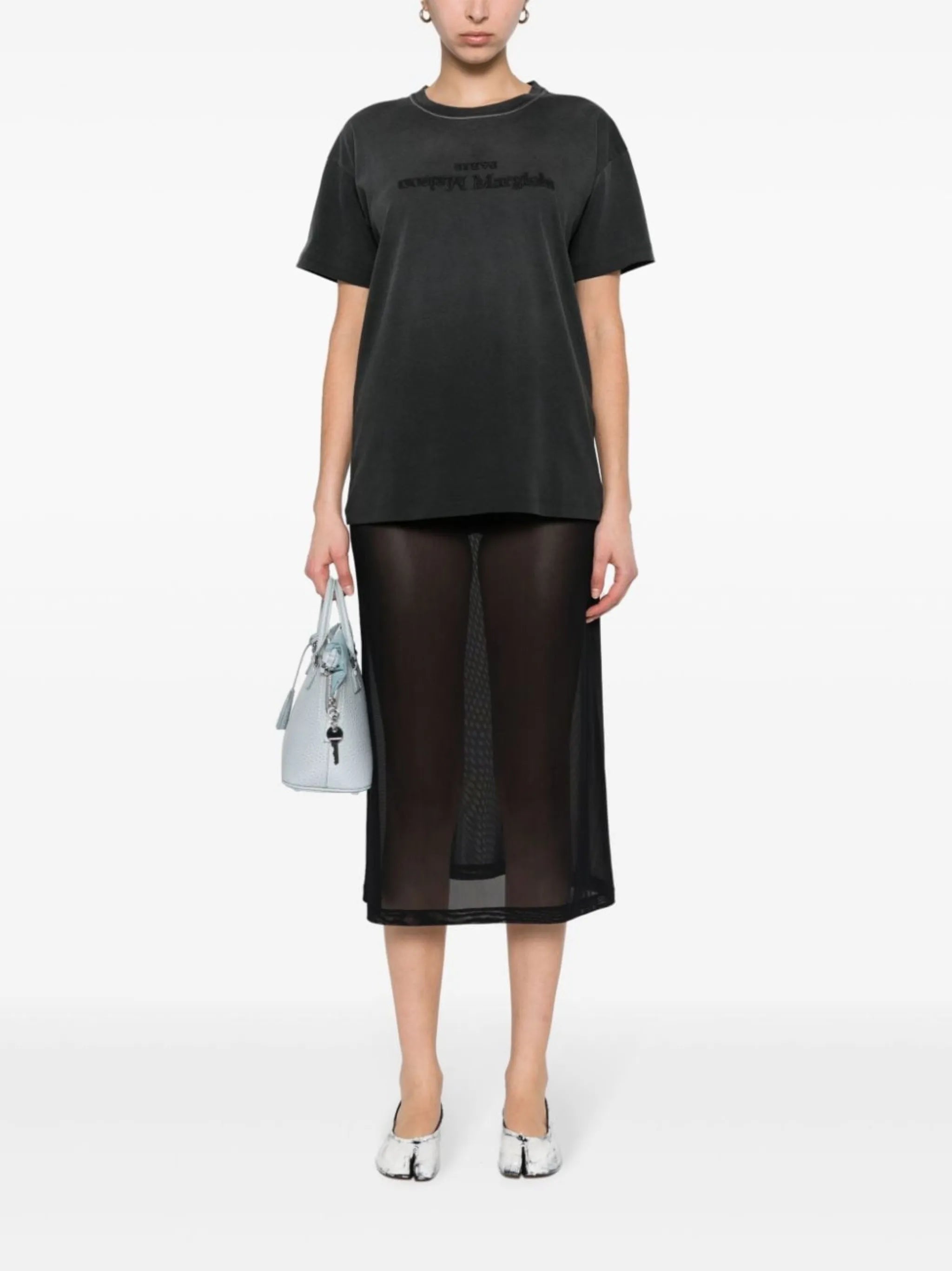 Reverse logo-print cotton T-shirt