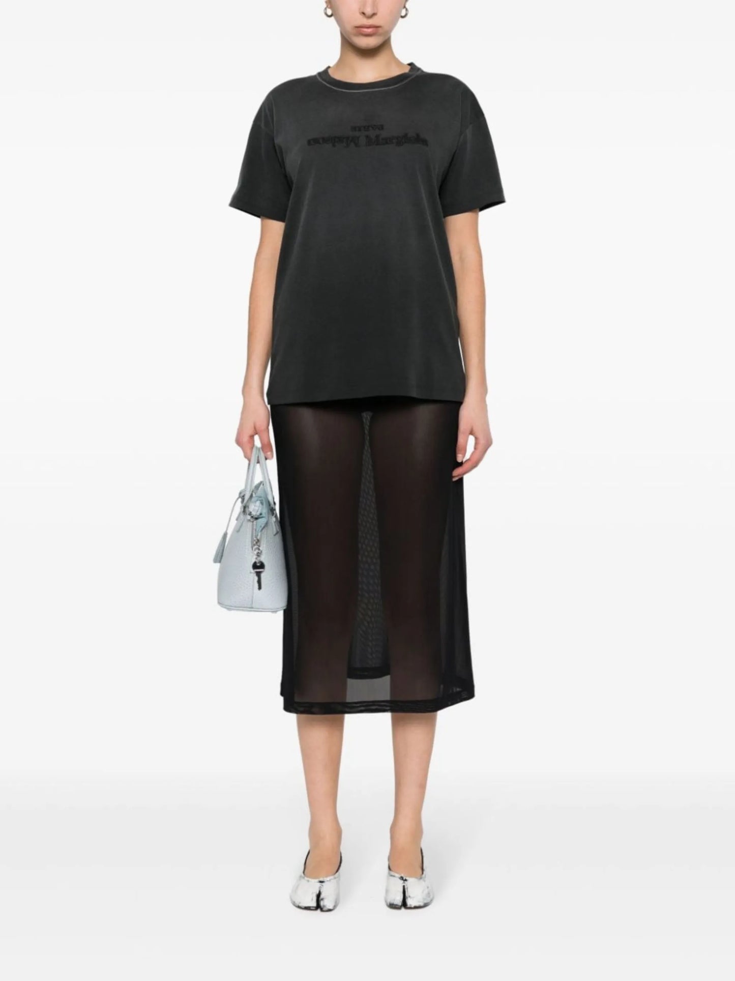 Reverse logo-print cotton T-shirt