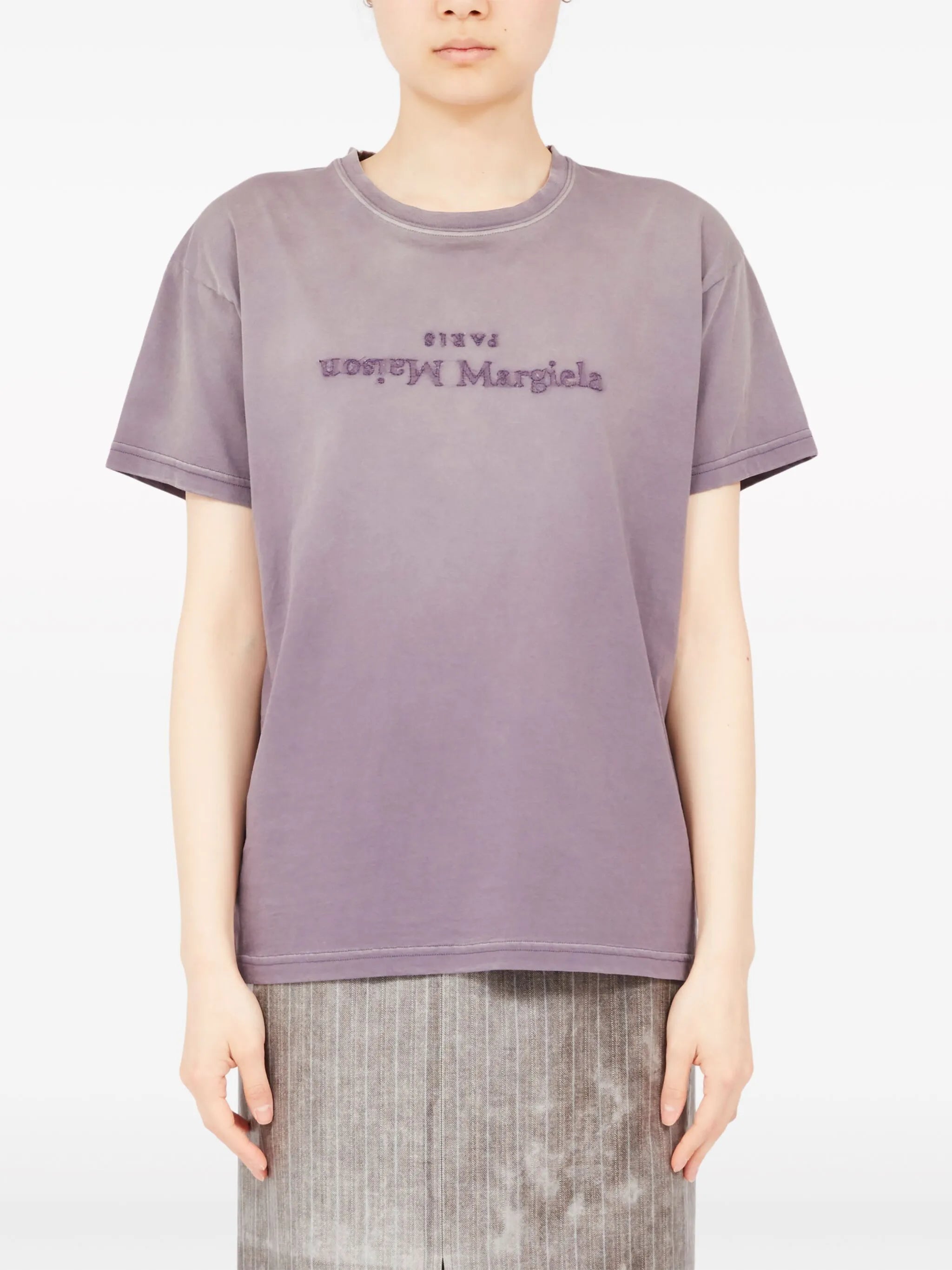 Reverse logo-print cotton T-shirt