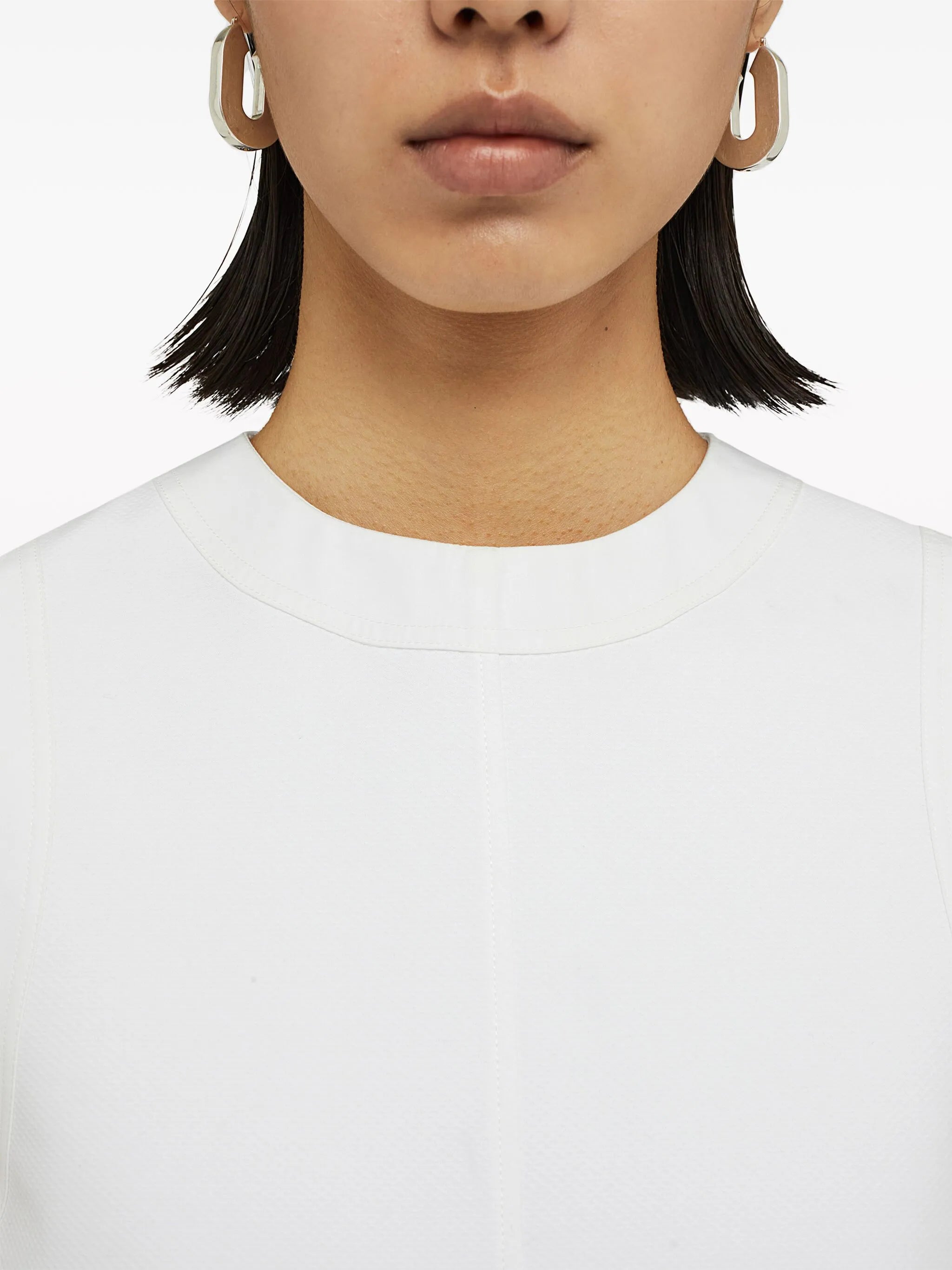 panelled cotton minidress