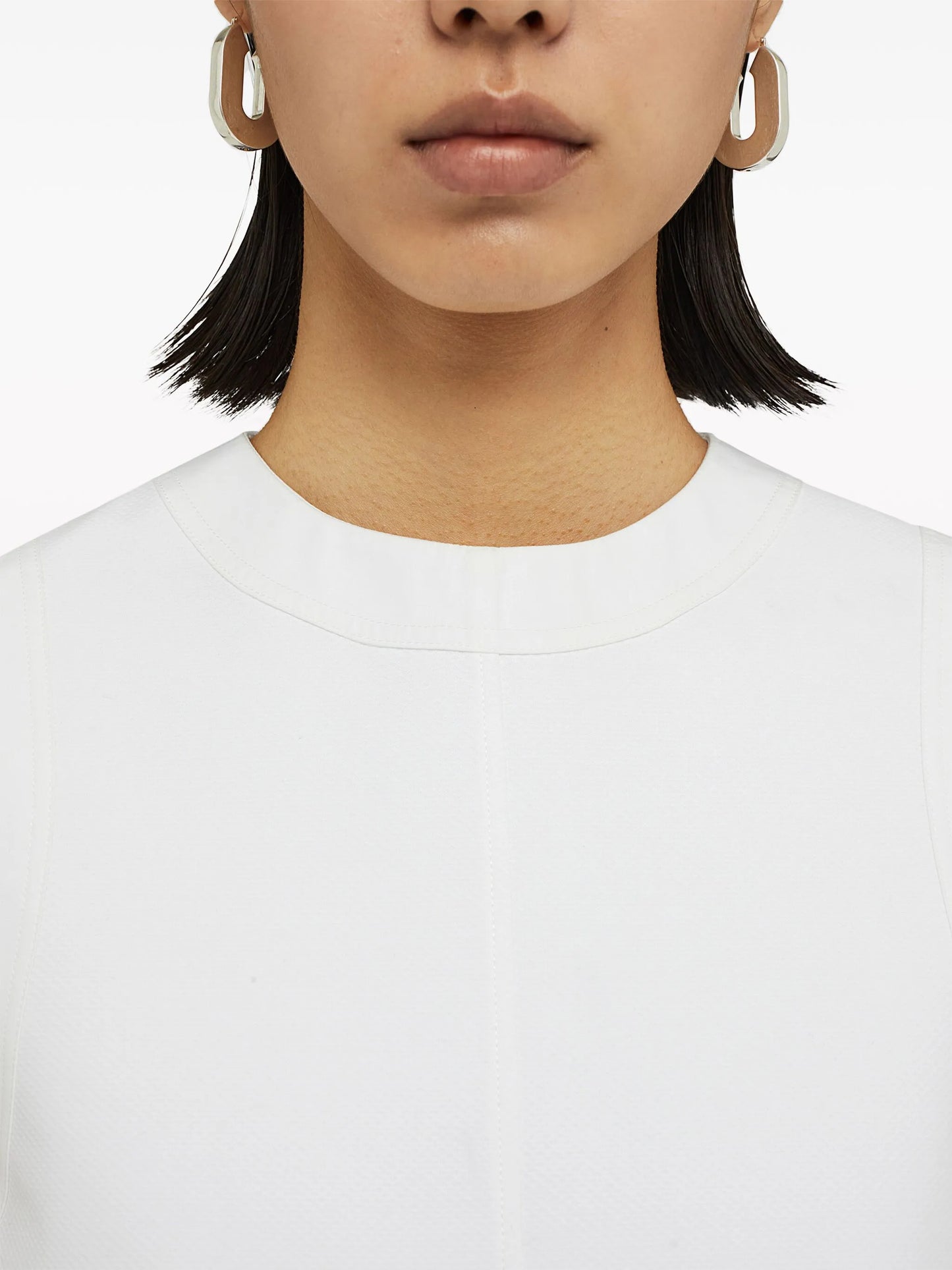 panelled cotton minidress