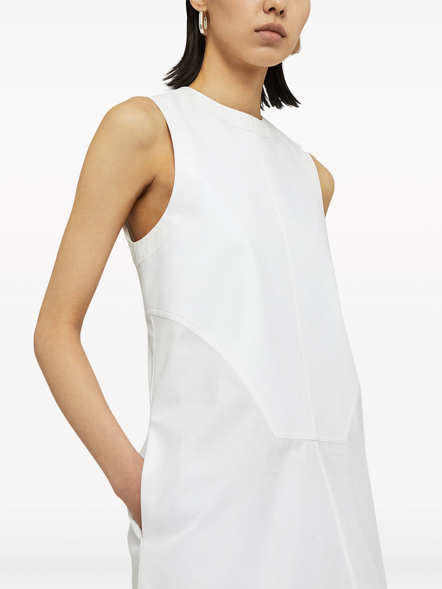 panelled cotton minidress