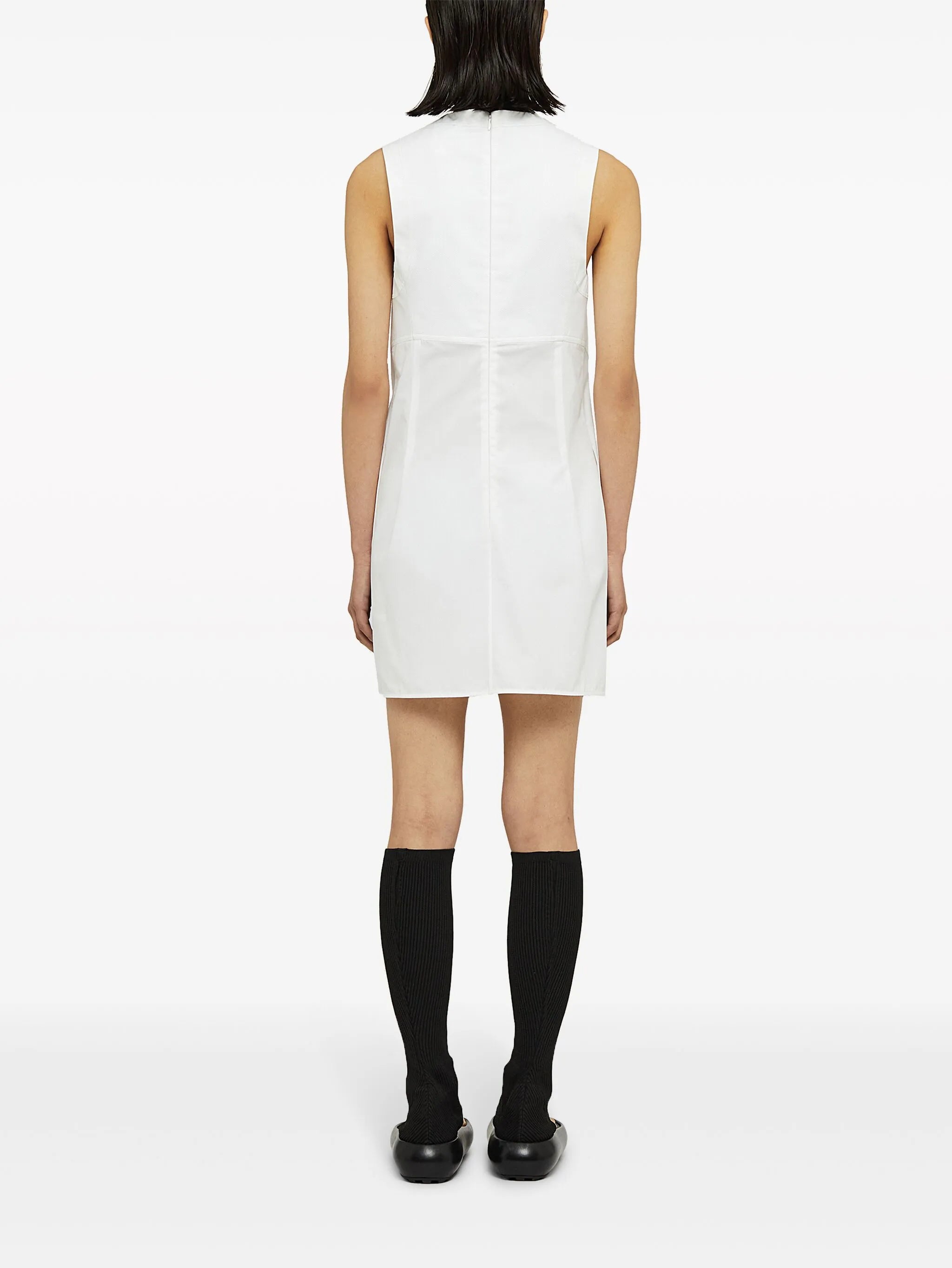 panelled cotton minidress