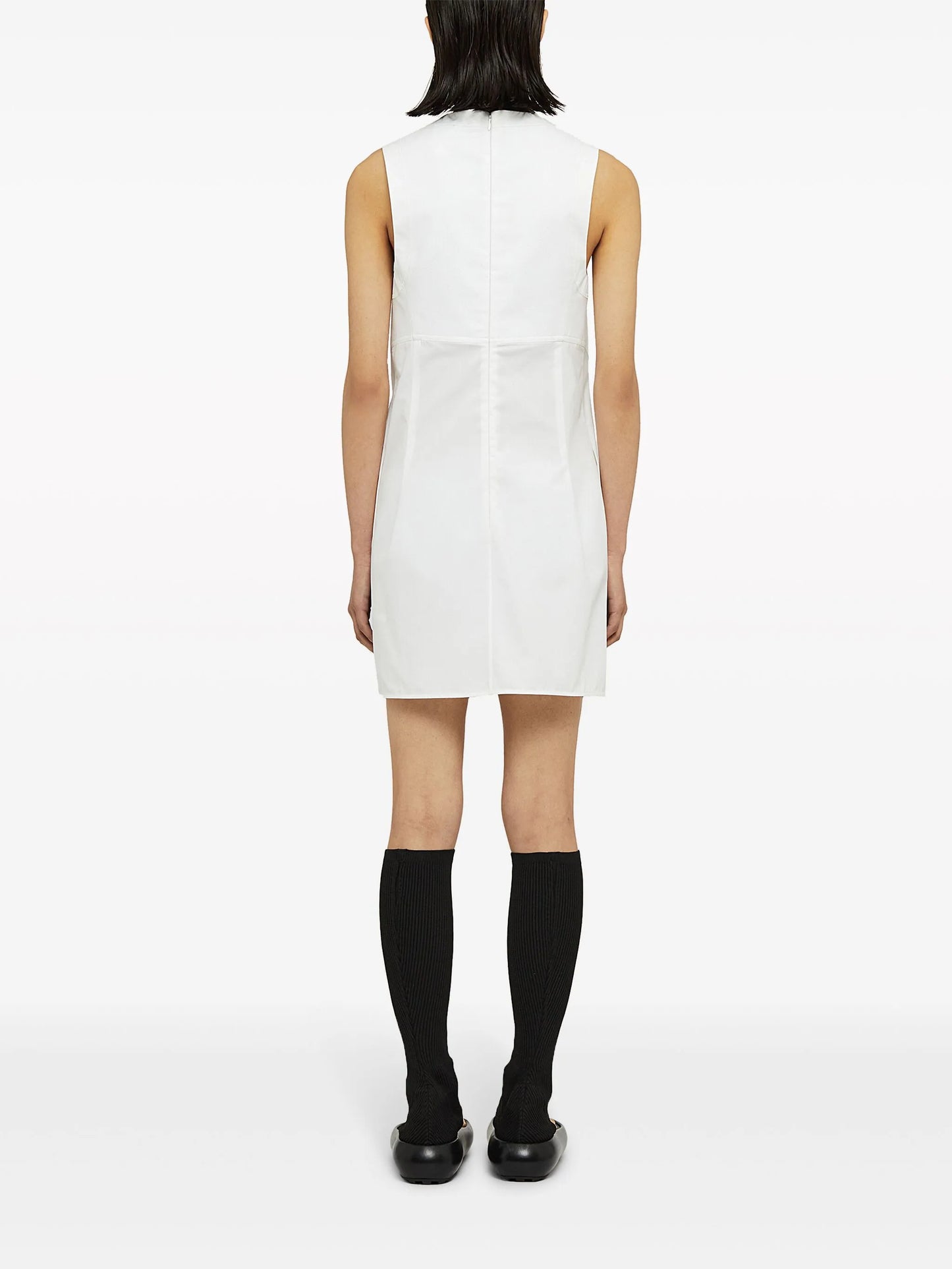 panelled cotton minidress