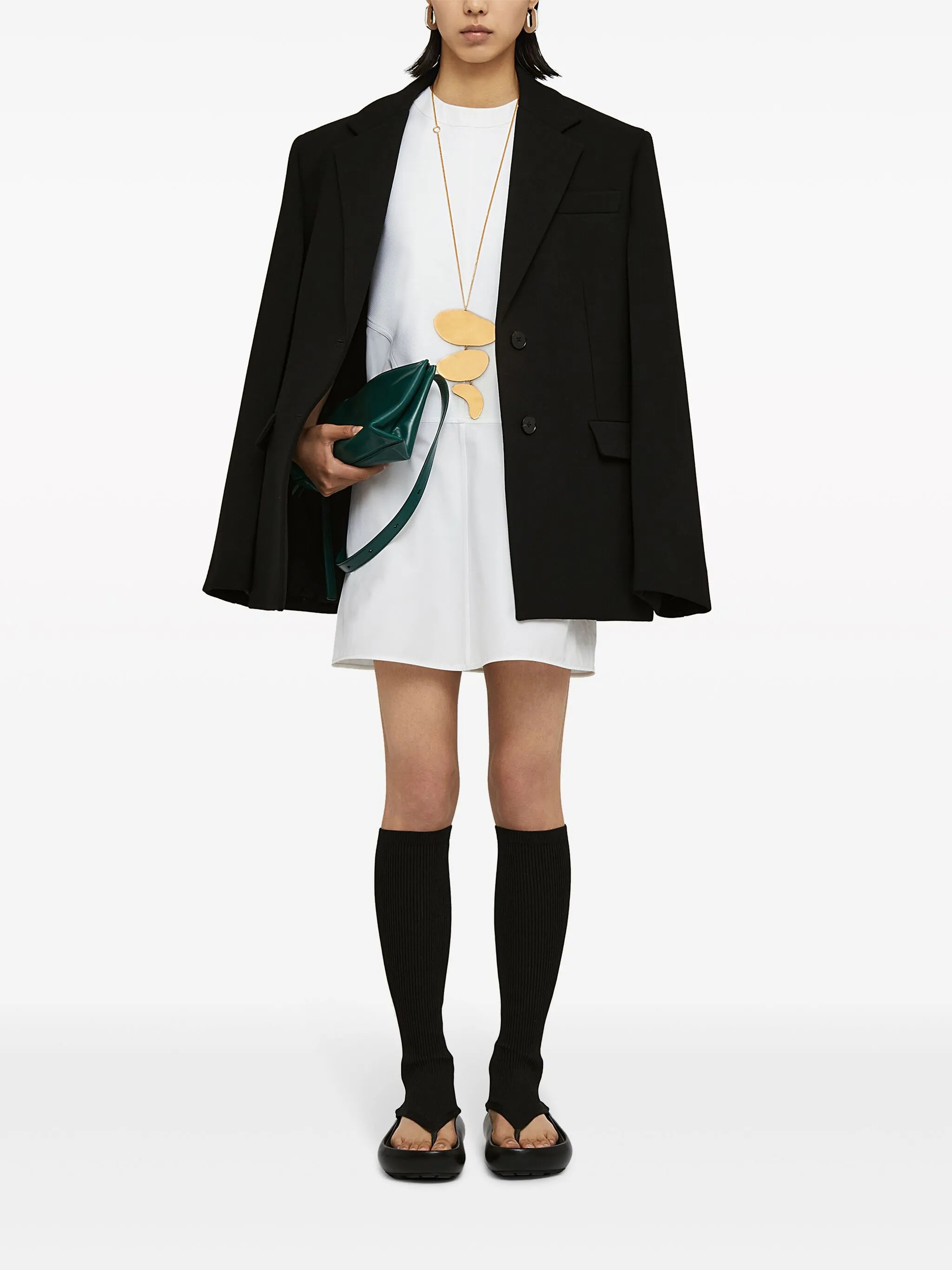 panelled cotton minidress