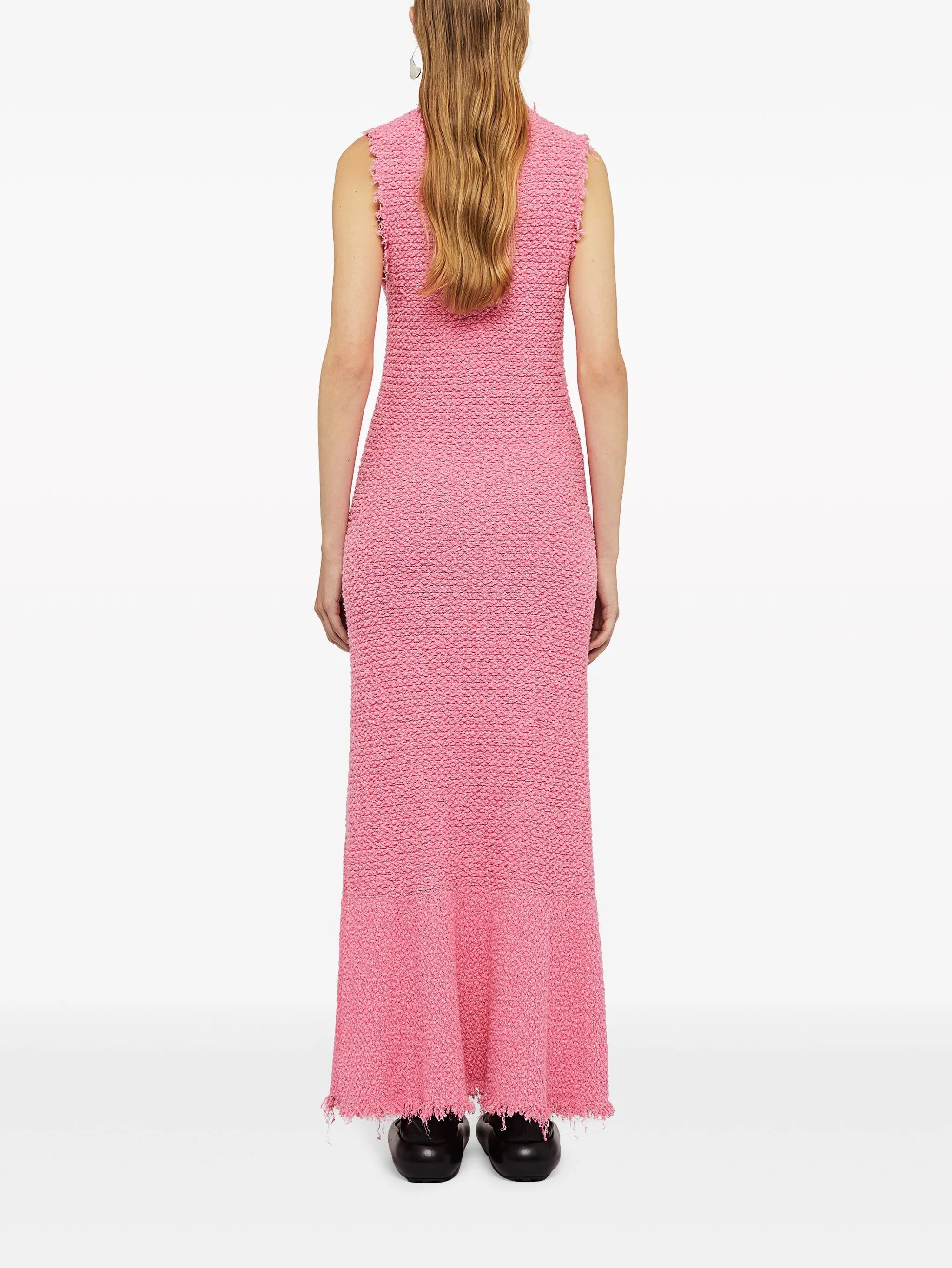 embroidered sleeveless maxi dress