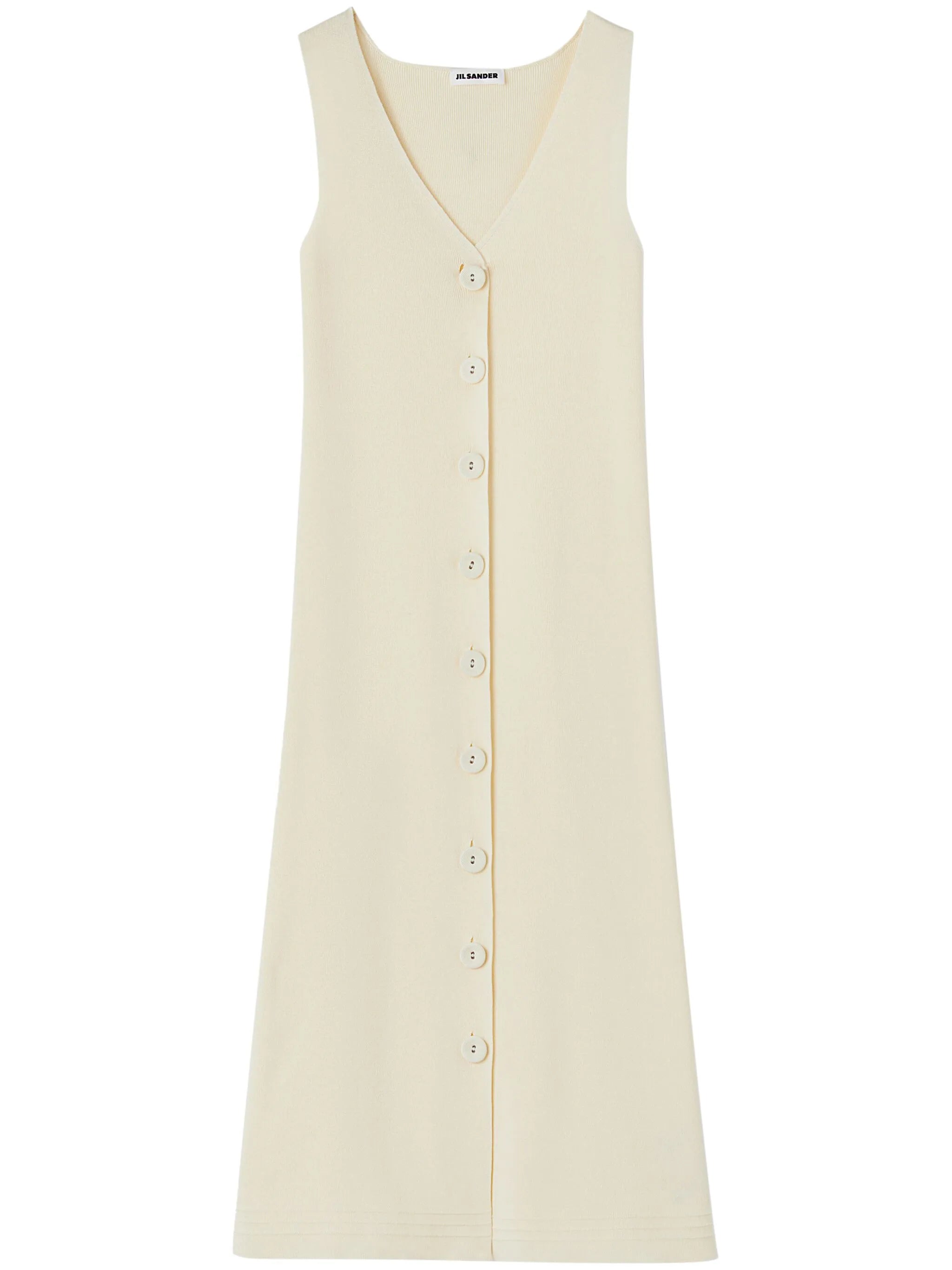 V-neck ribbed midi dress