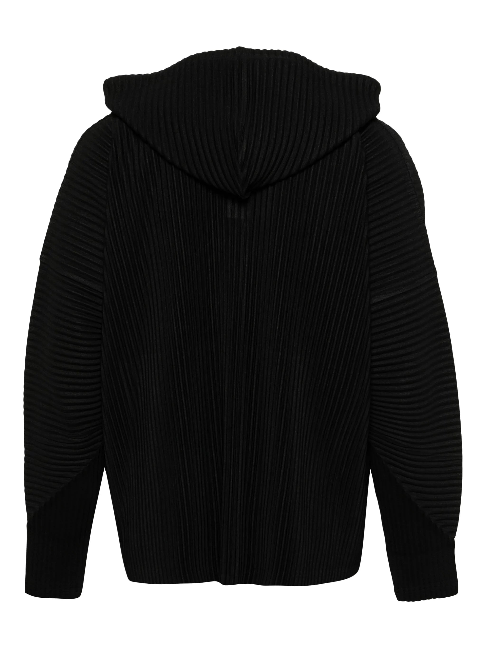 pleated drawstring hoodie