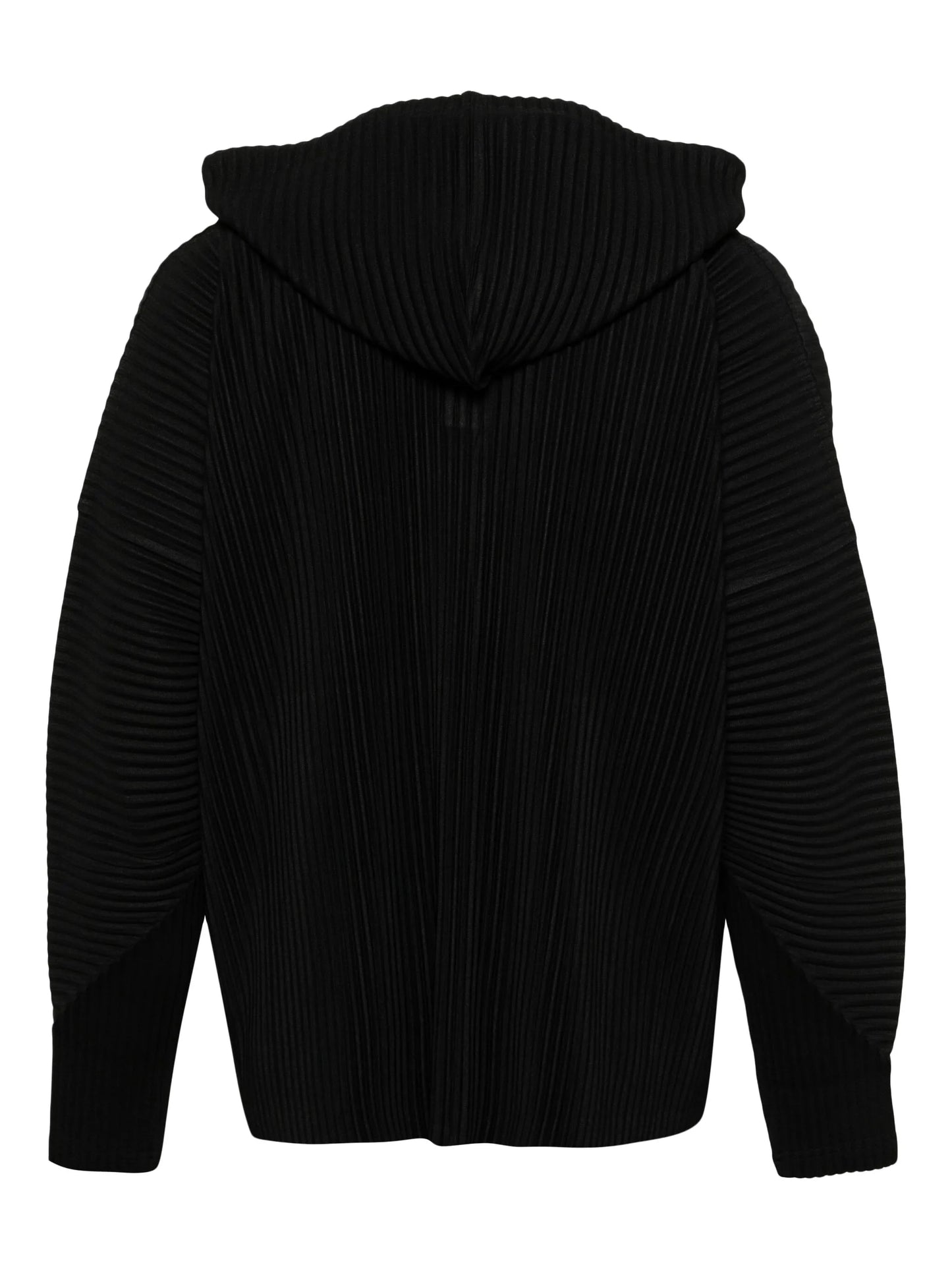 pleated drawstring hoodie