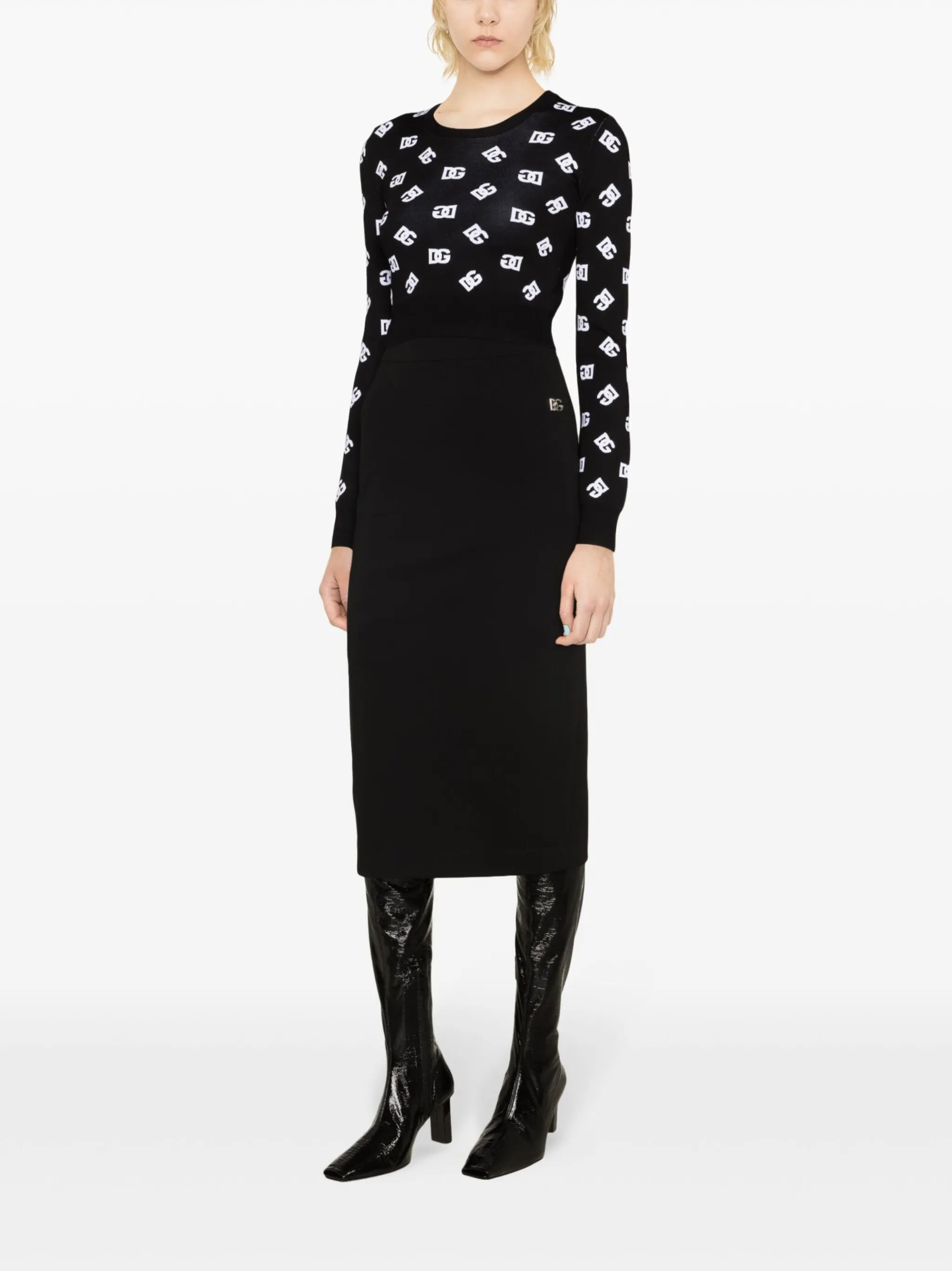 DG-logo jacquard sweater