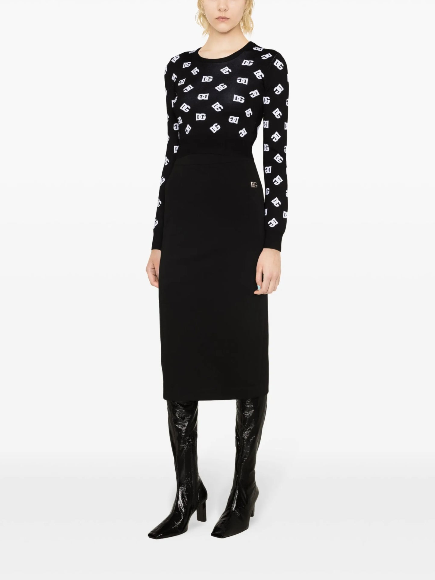 DG-logo jacquard sweater